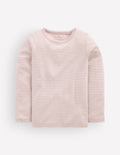 Long Sleeve Pointelle Top-Violet Ice / Ivory