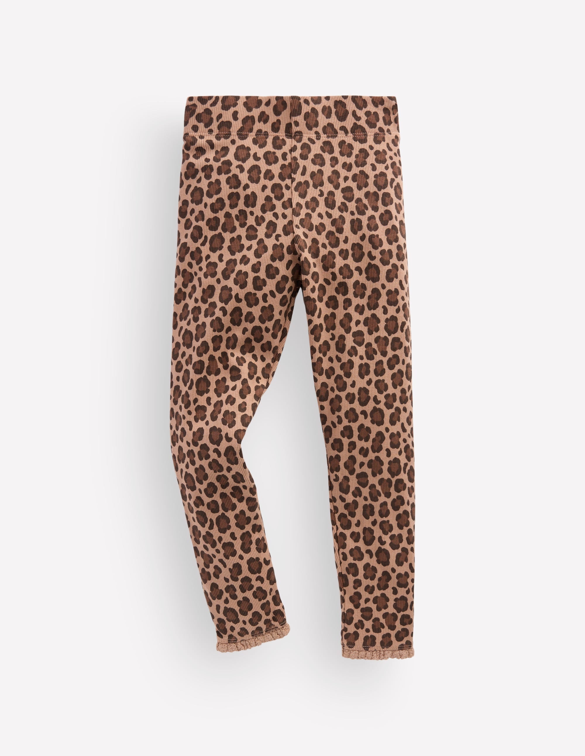 Ribbed Leggings-Brown Leopard - Image 1