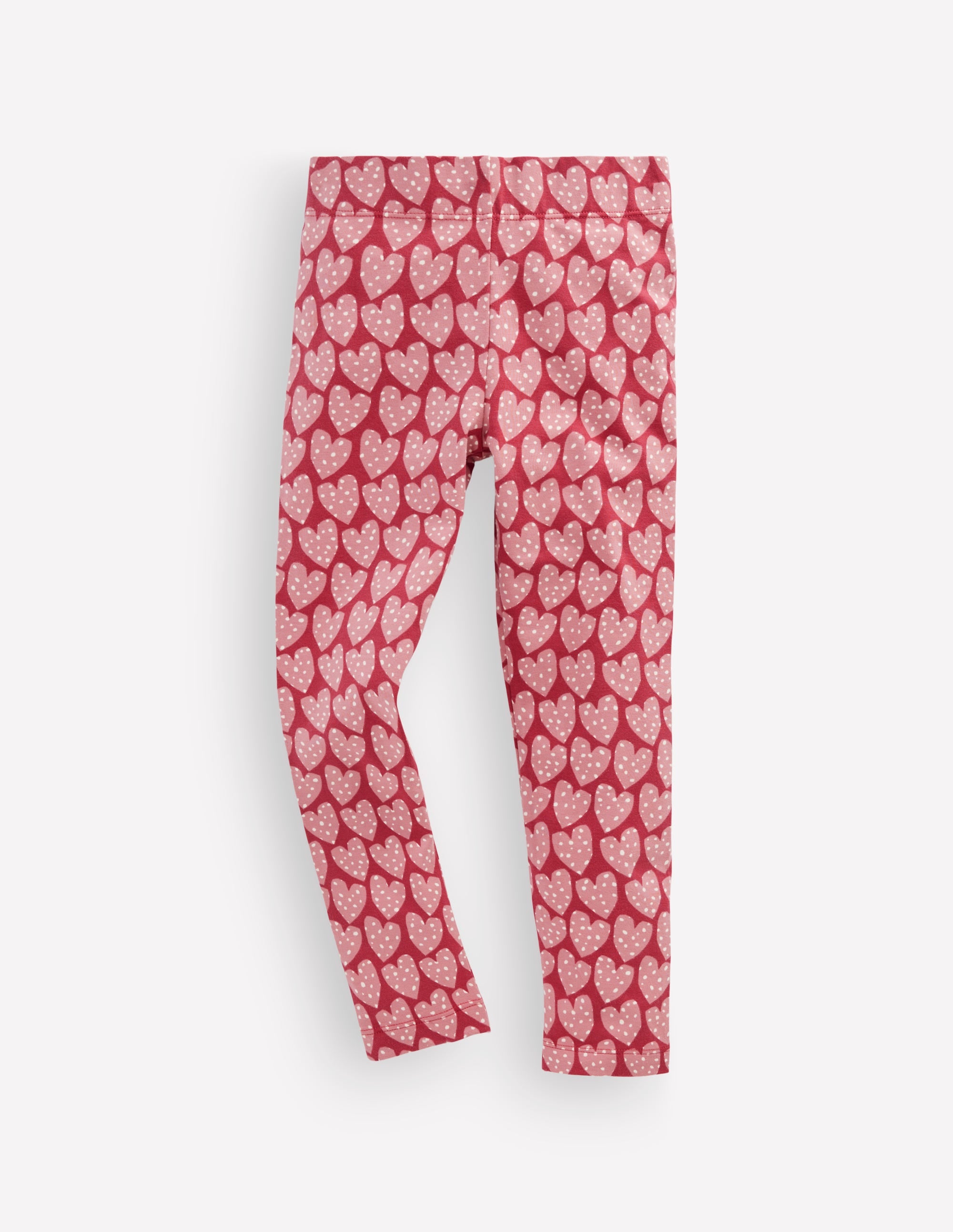 Fun Leggings-Red Earth Spotty Hearts - Image 1