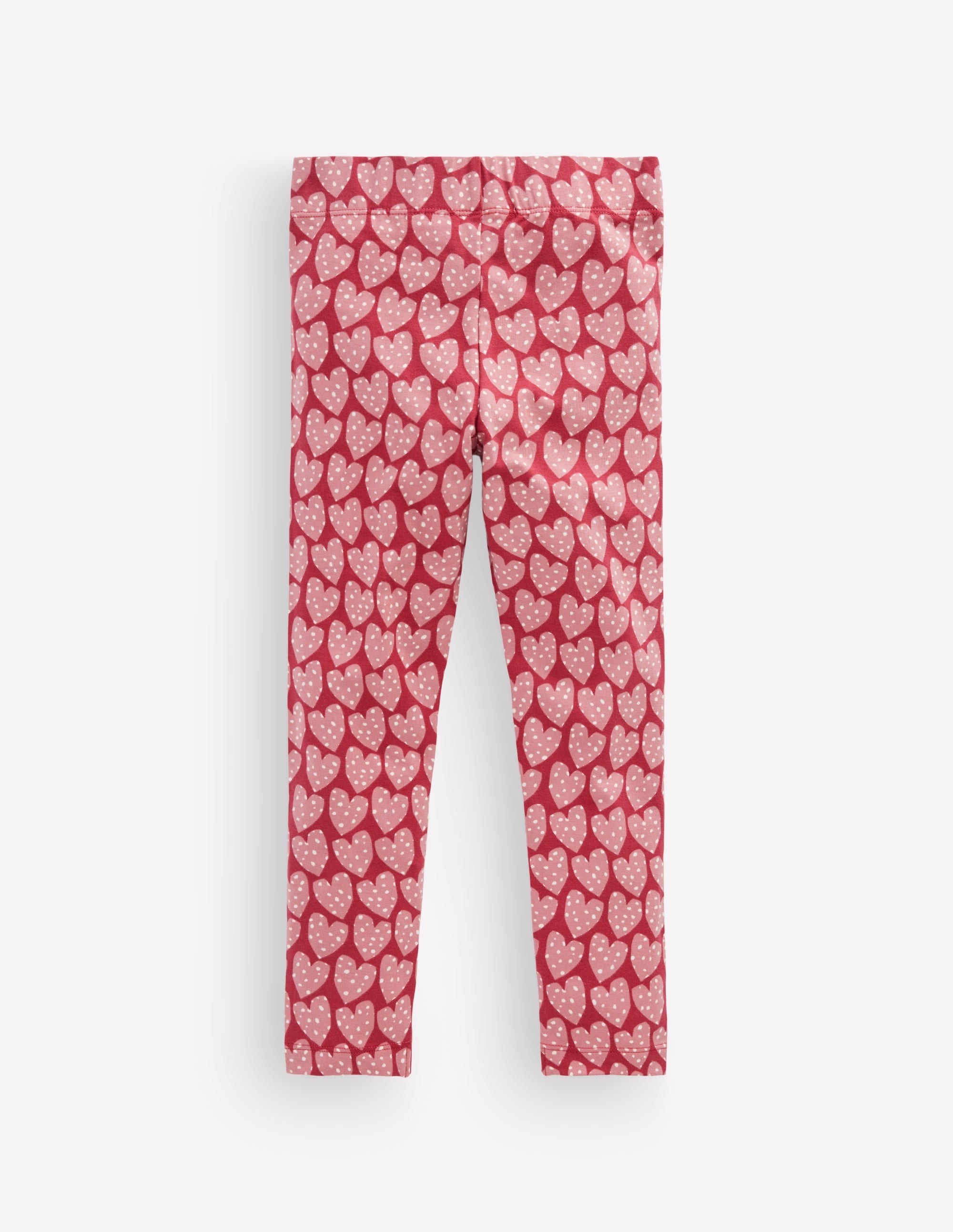 Fun Leggings-Red Earth Spotty Hearts - Image 2