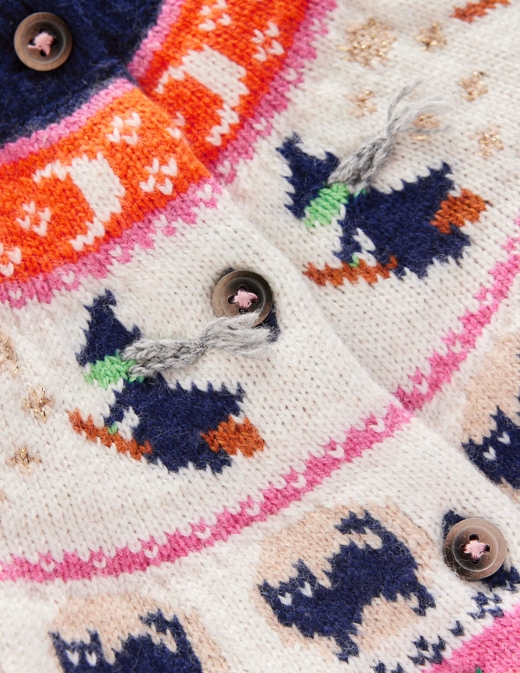 Edie Fair Isle Cardigan-College Navy Halloween - Image 6