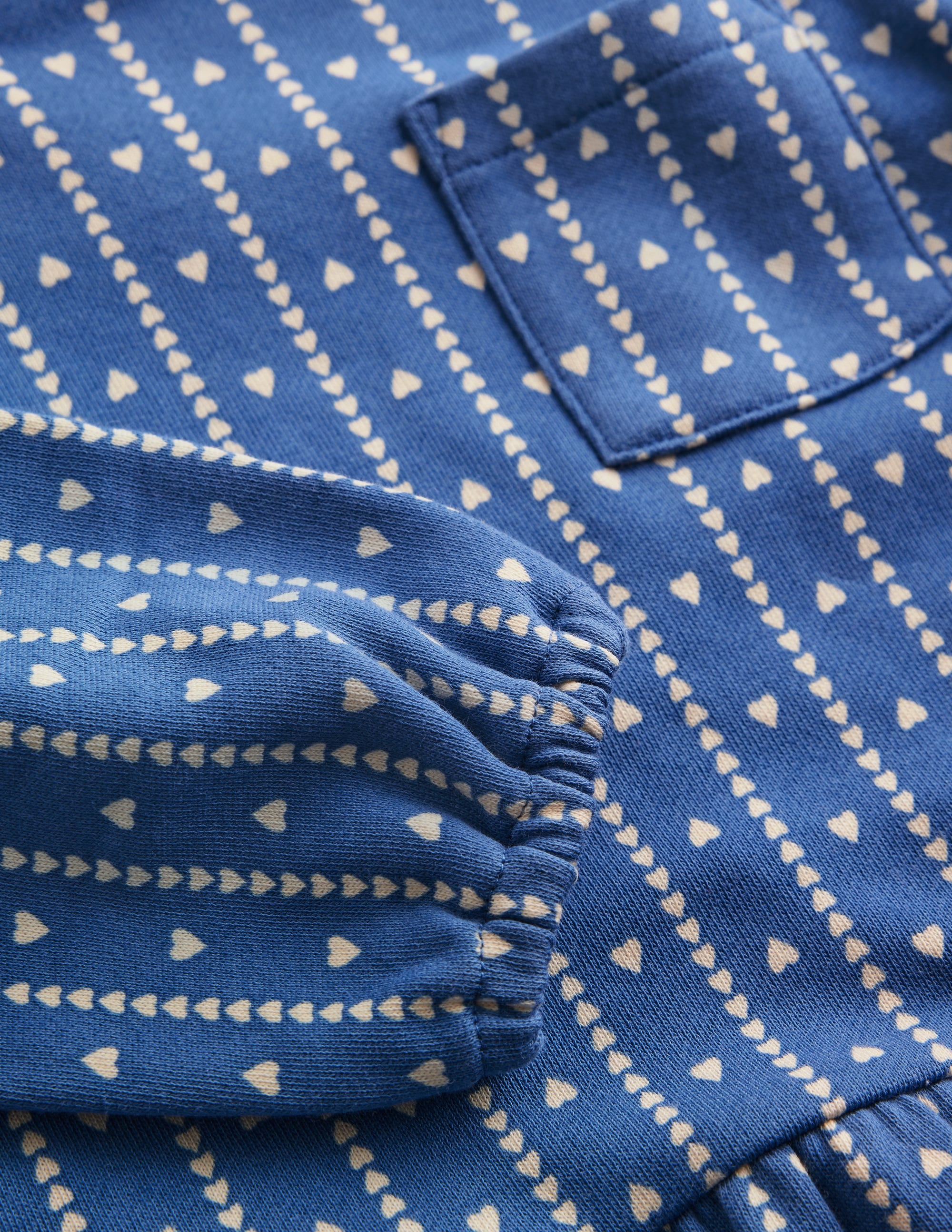 Minna Sweatshirt Dress-Blue Heart Stripe - Image 3