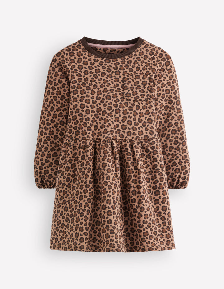 Minna Sweatshirt Dress-Leopard