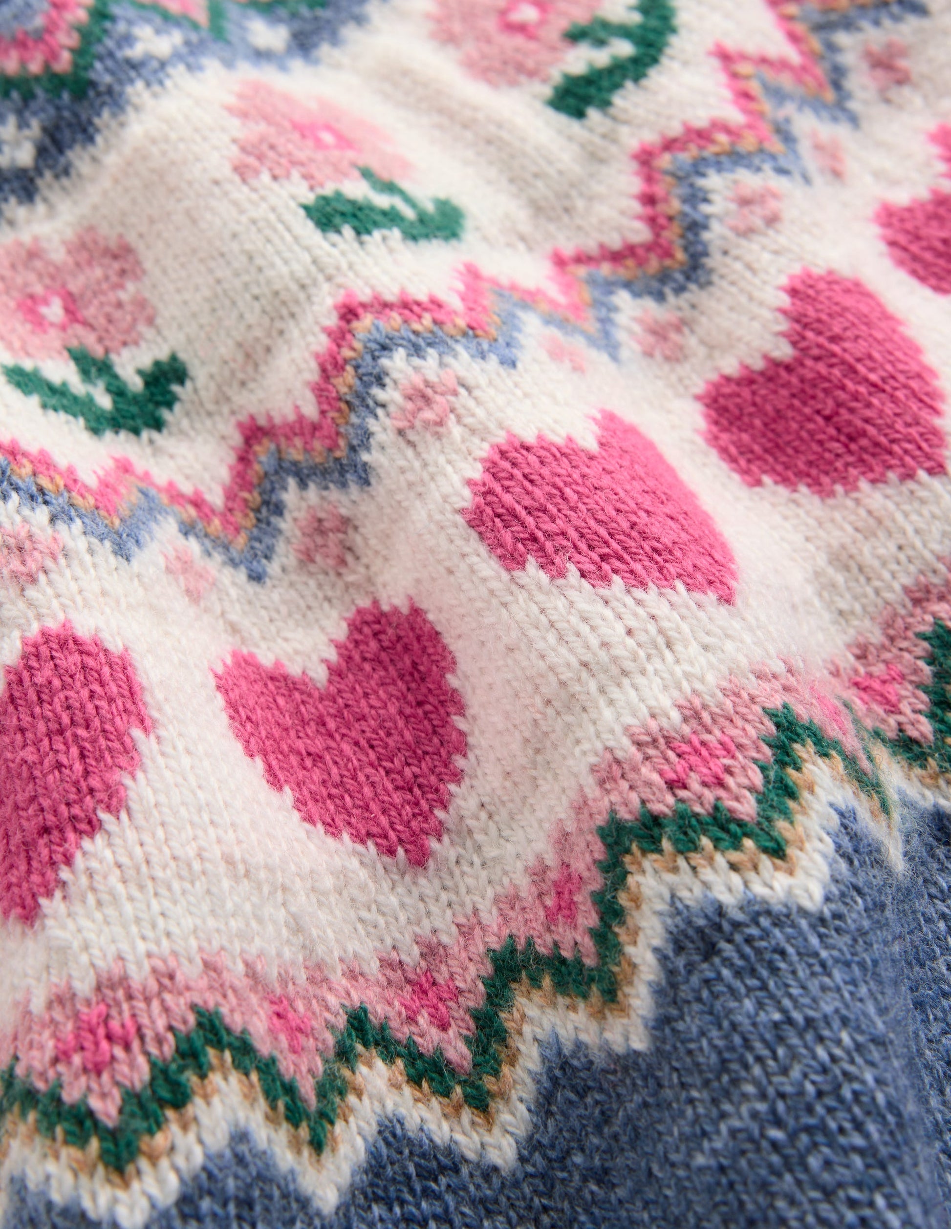 Eleanor Fair Isle Jumper-Bluejay Marl-4