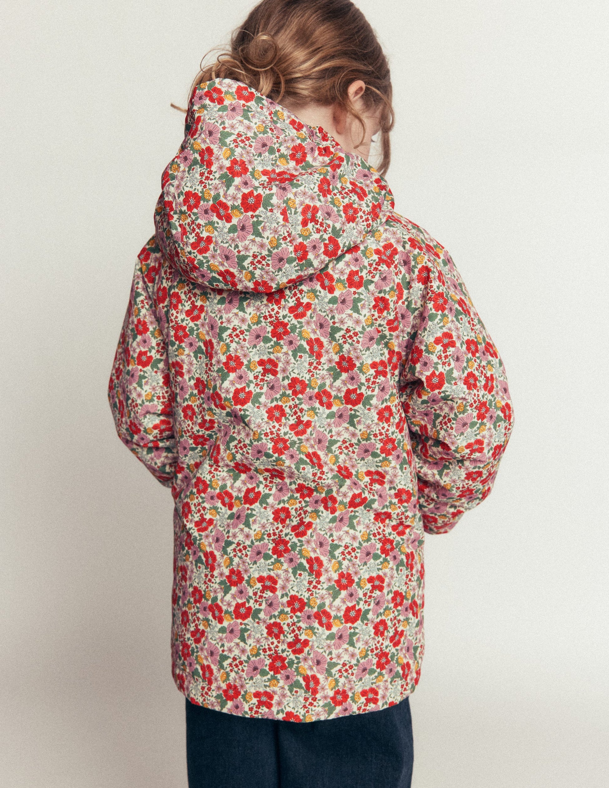 Sherpa Lined Anorak-Soft Cream Garden Flowerbed-2