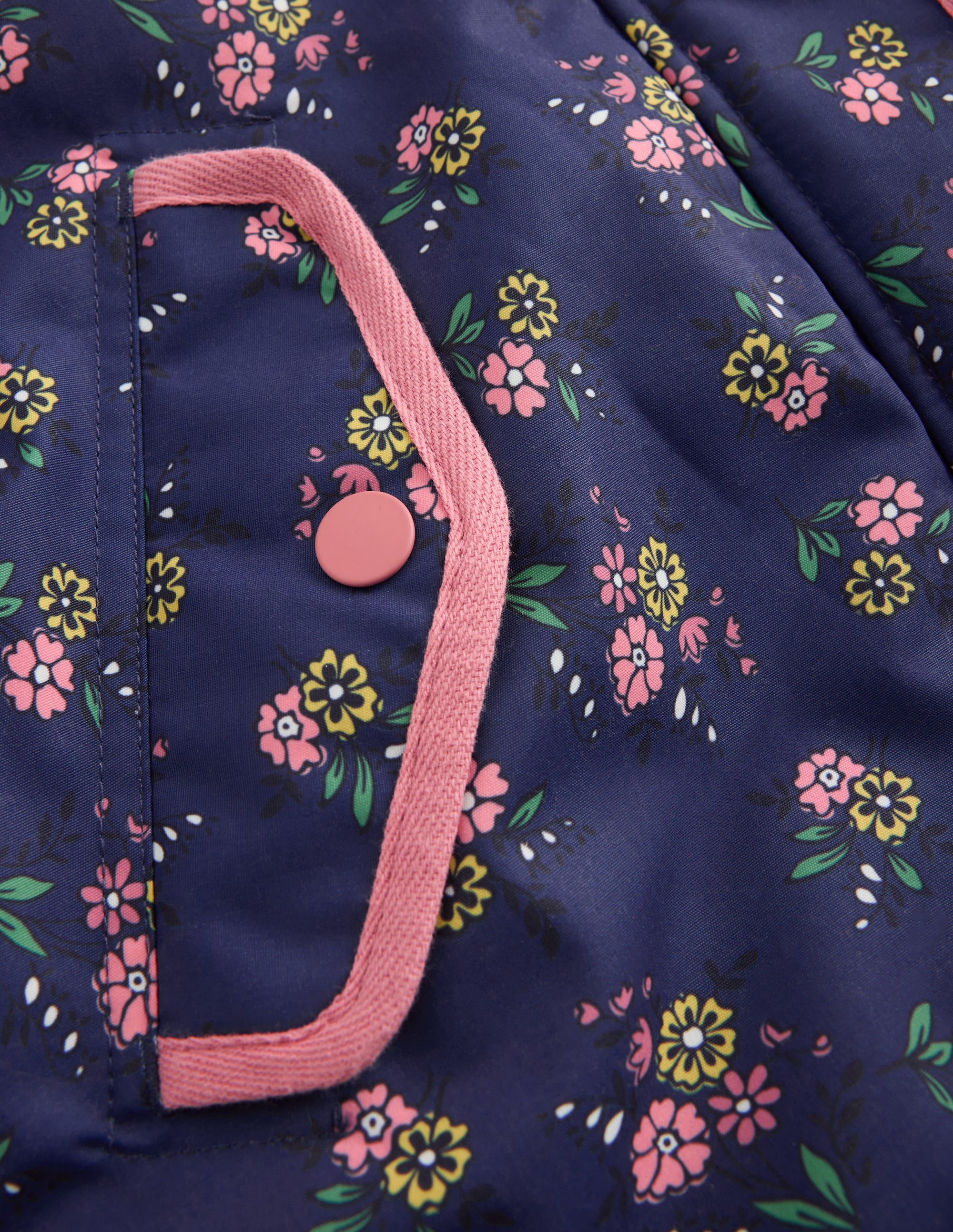 Joni Quilted Parka Coat-Navy Floral - Image 8