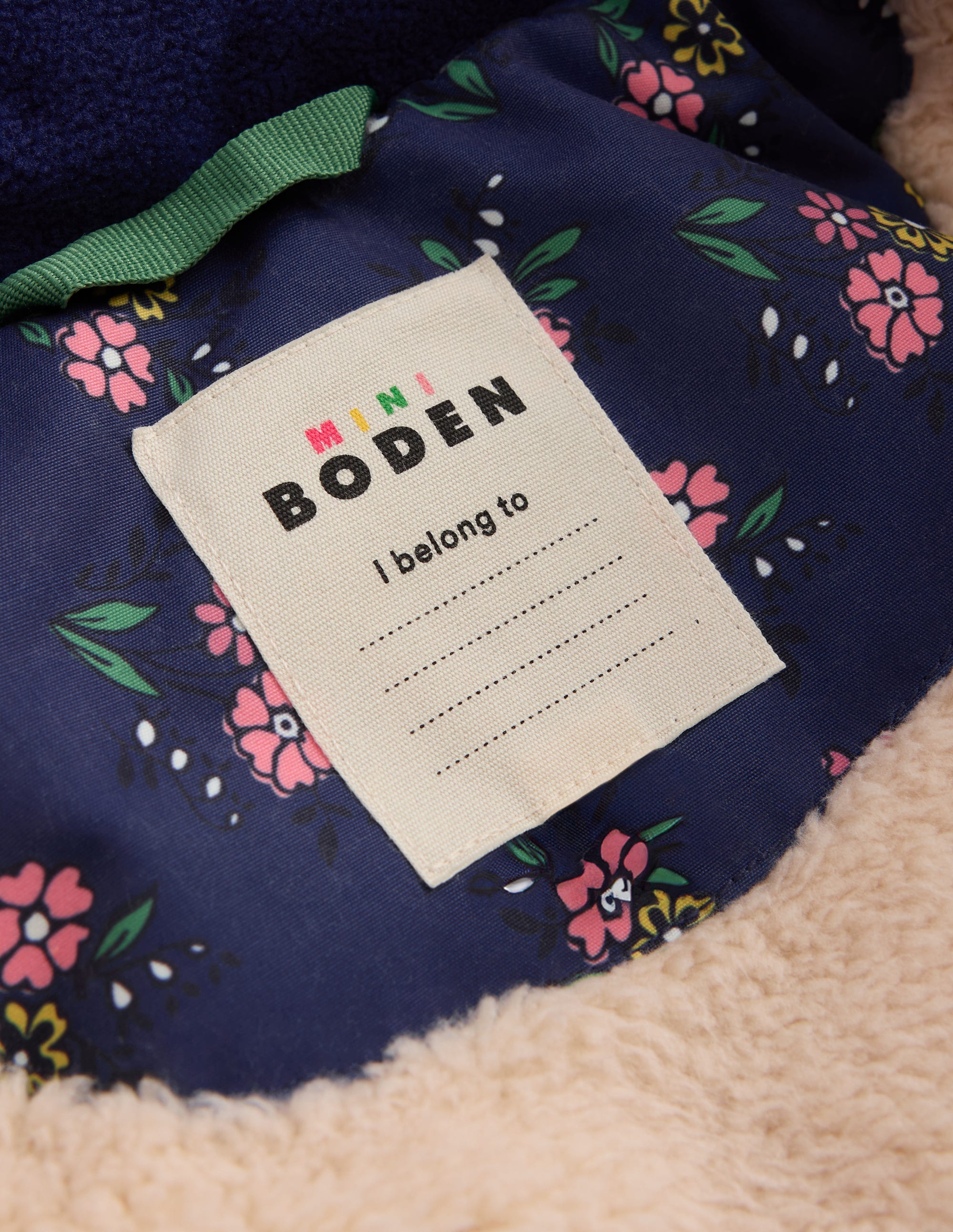 Joni Quilted Parka Coat-Navy Floral - Image 9