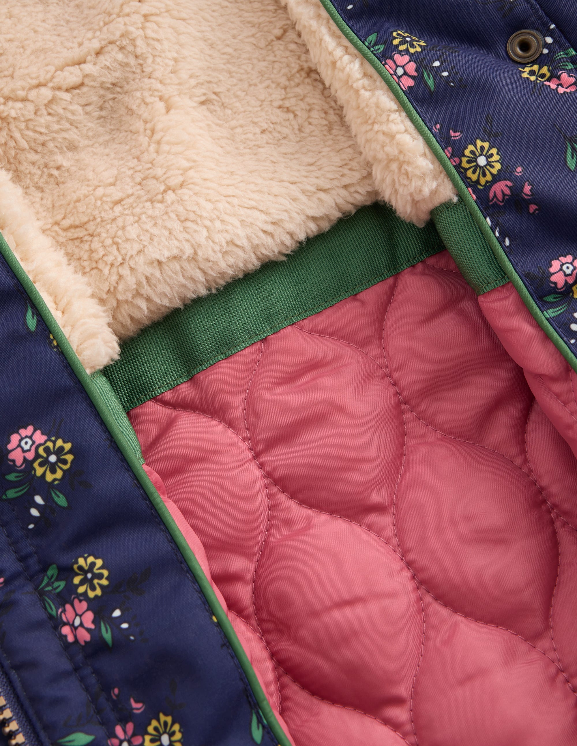 Joni Quilted Parka Coat-Navy Floral - Image 10