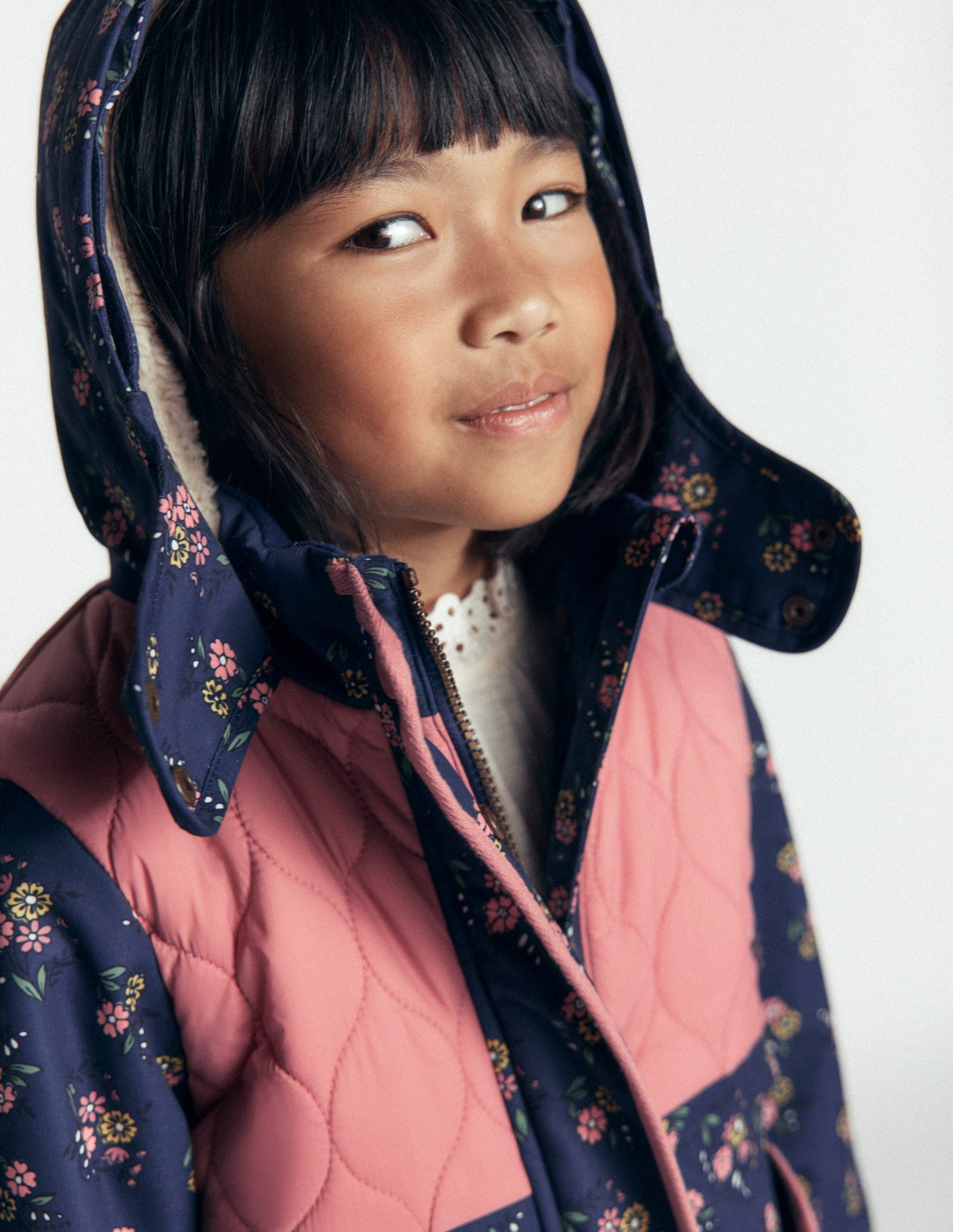 Joni Quilted Parka Coat-Navy Floral-2