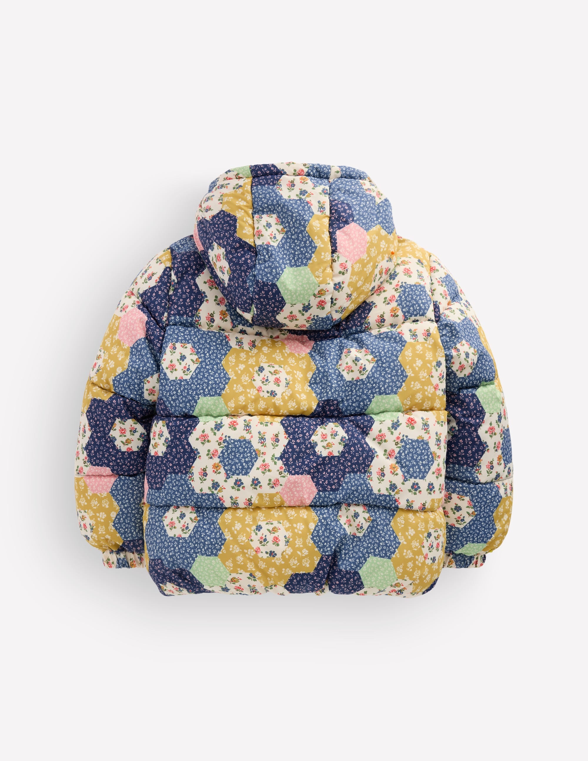 Fun Padded Coat-Patchwork Flowers - Image 3