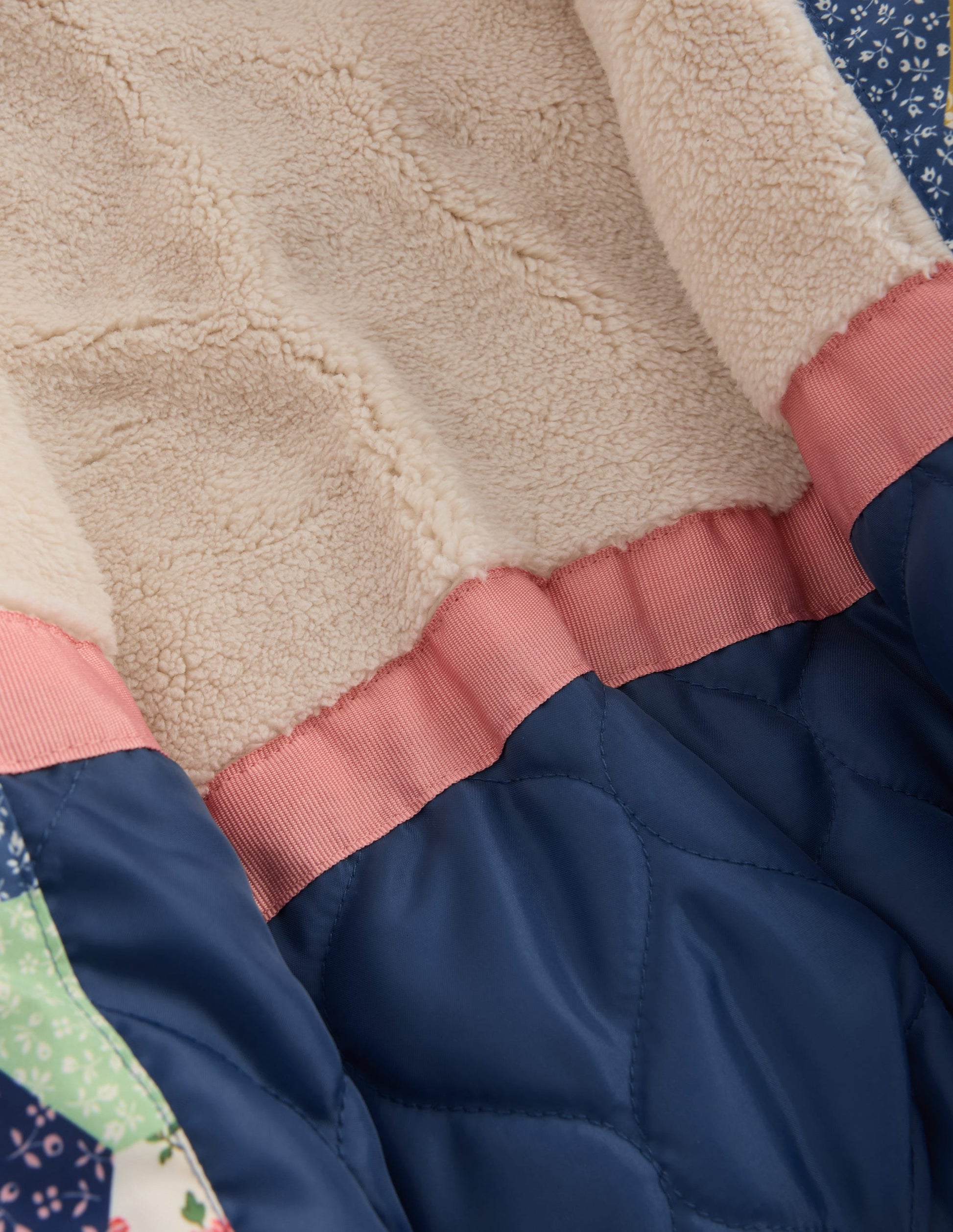 Fun Padded Coat-Patchwork Flowers-6