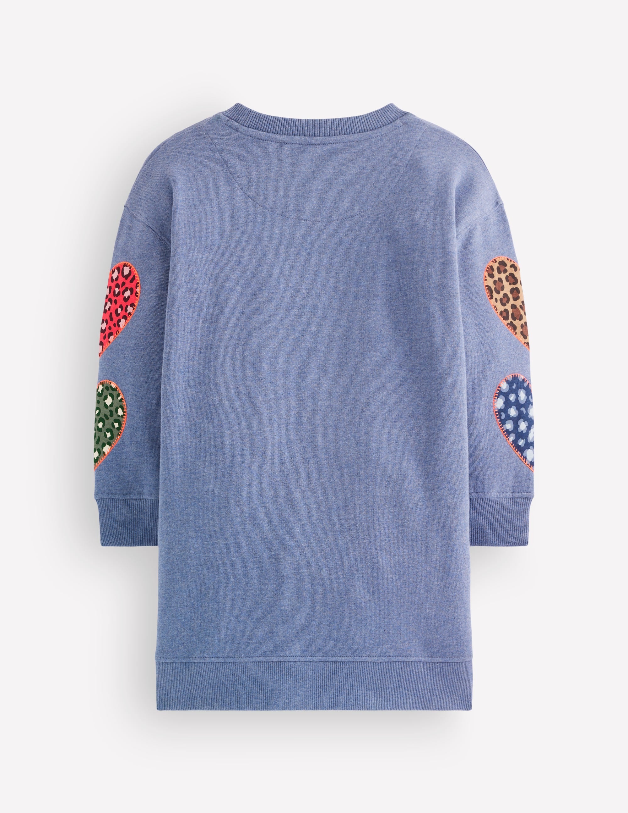 Ami Relaxed Sweatshirt Dress-Blue Heart Embroidery - Image 2