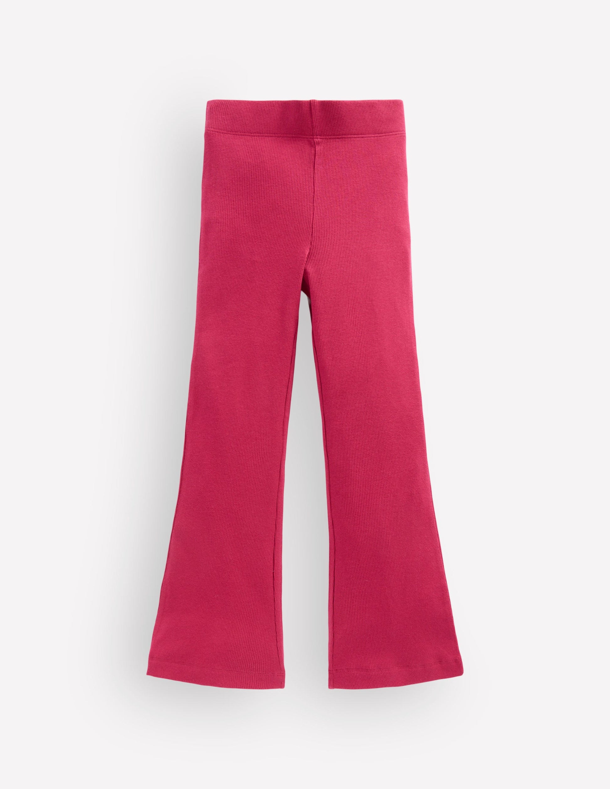 Ribbed Flared Leggings-Red Bud-2