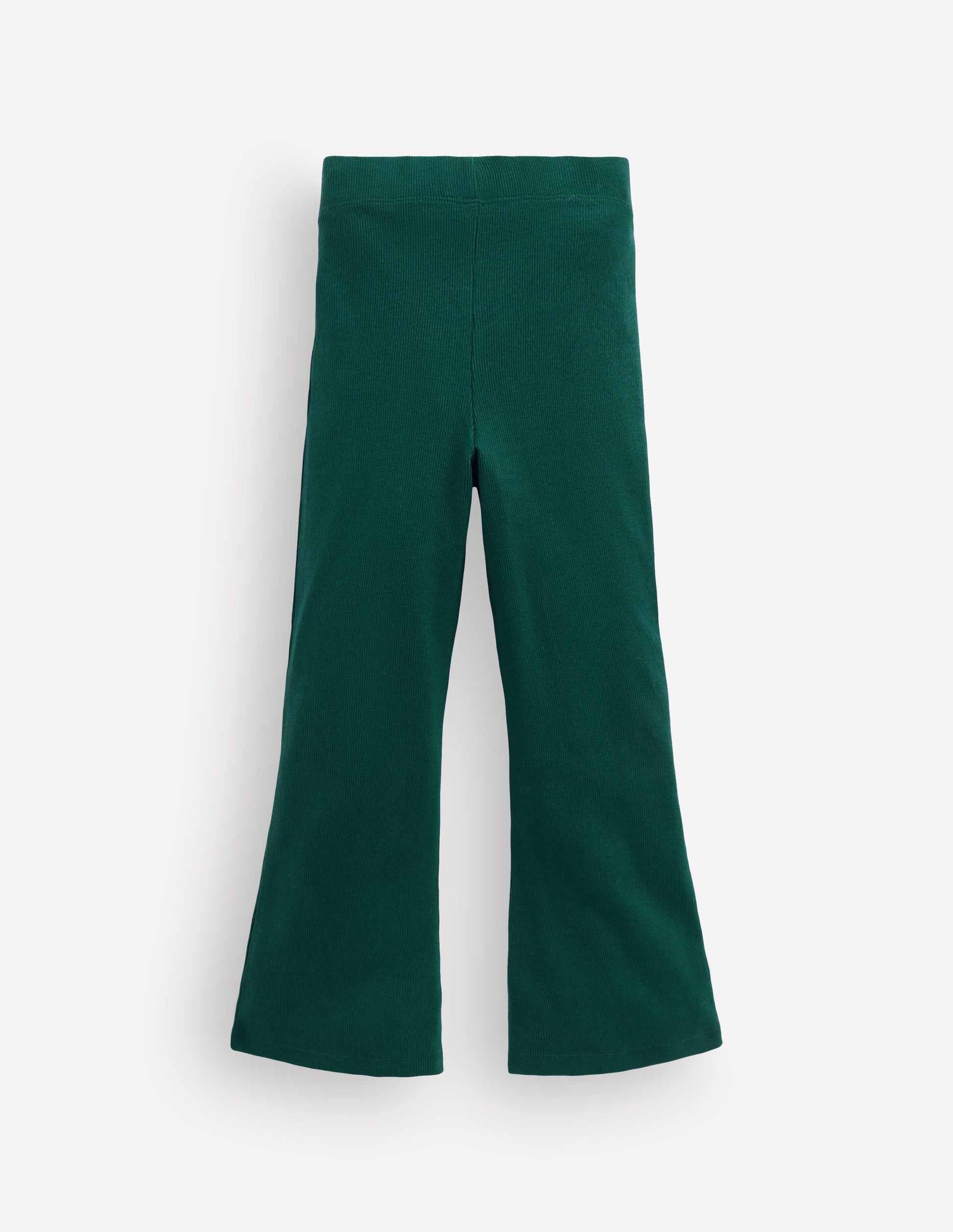 Ribbed Flared Leggings-Green-2
