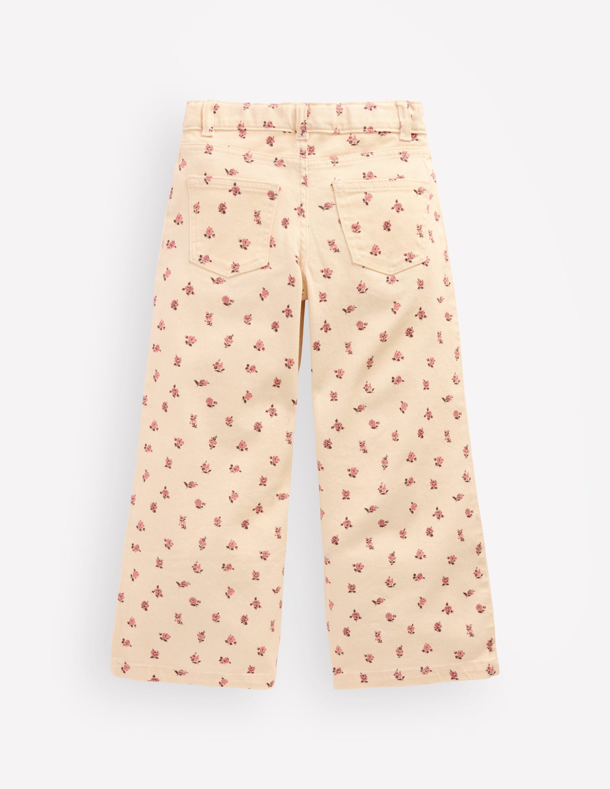 Wide Leg Jeans-Soft Ivory Ditsy Floral-3