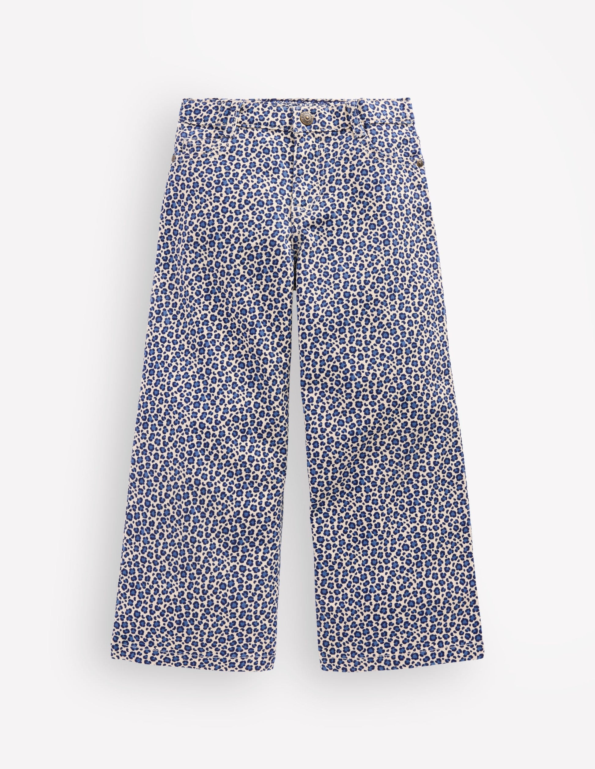 Wide Leg Jeans-Calico White/ Blue Leopard-2