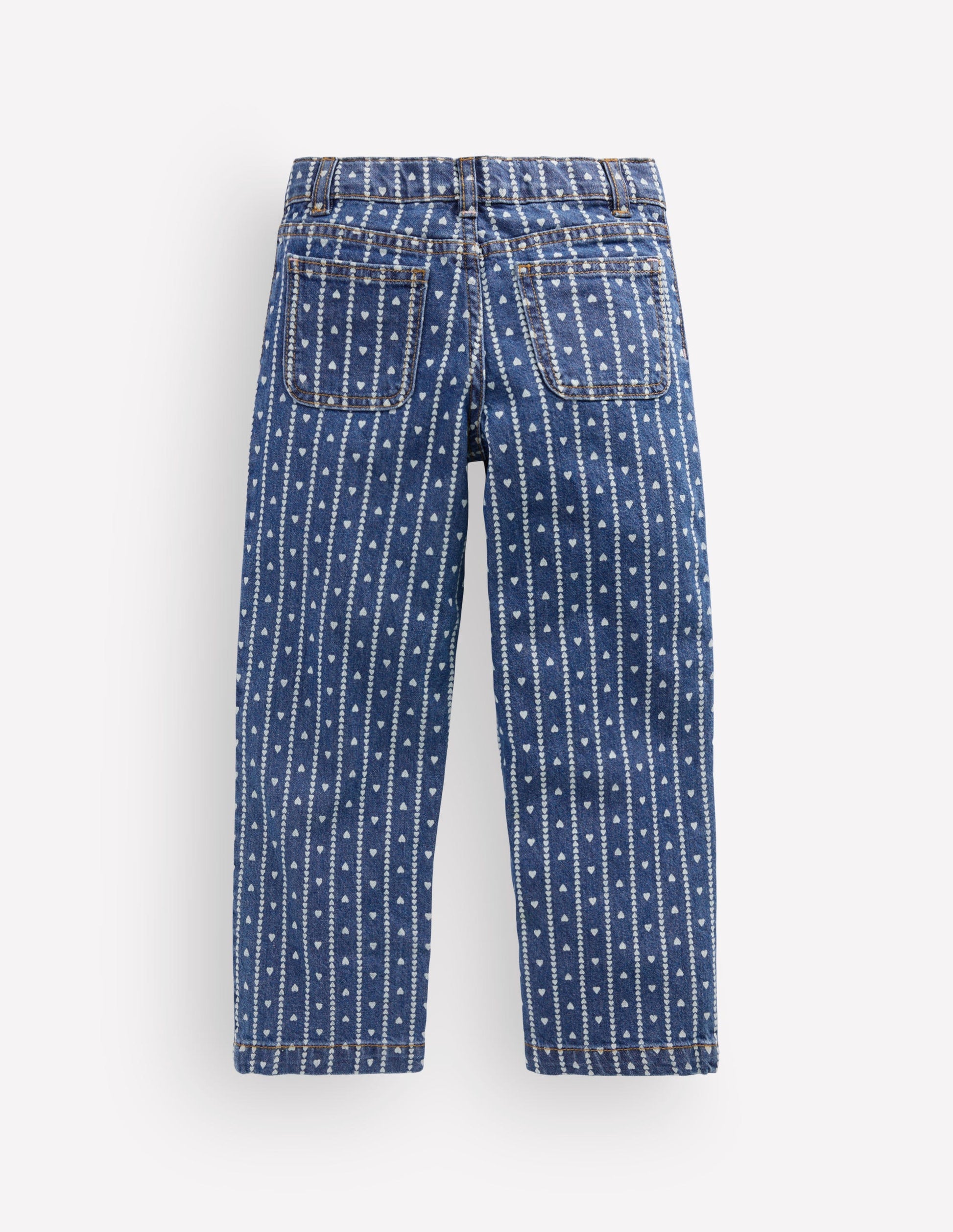 Patch Pocket Straight Jeans-Hearts-3
