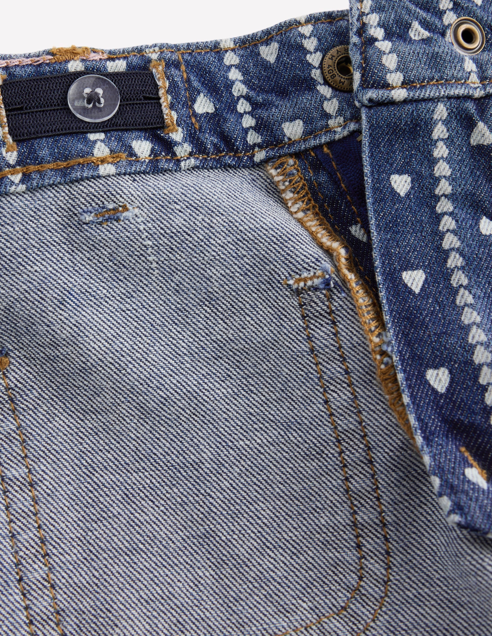 Patch Pocket Straight Jeans-Hearts - Image 5