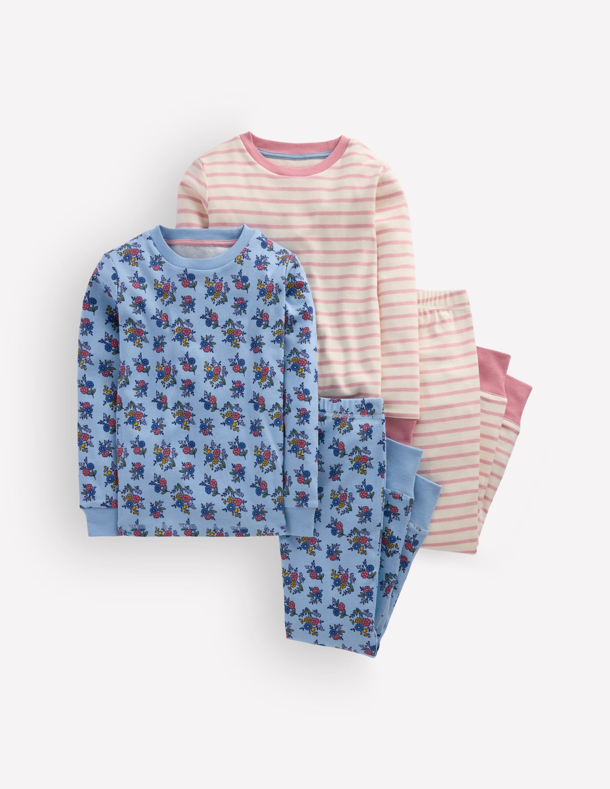 Twin Pack Snug Pyjamas-Floral - Image 1