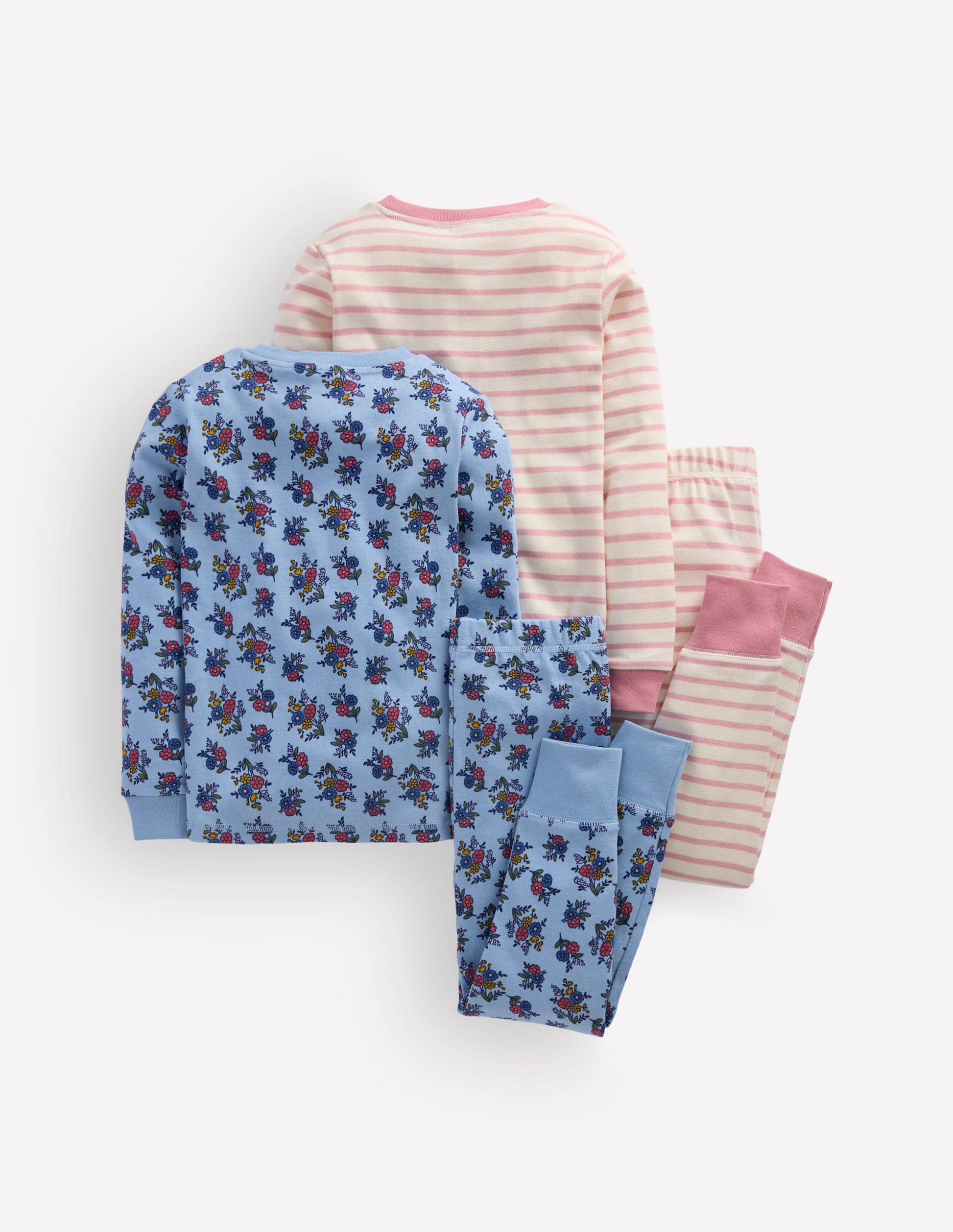 Twin Pack Snug Pyjamas-Floral-2