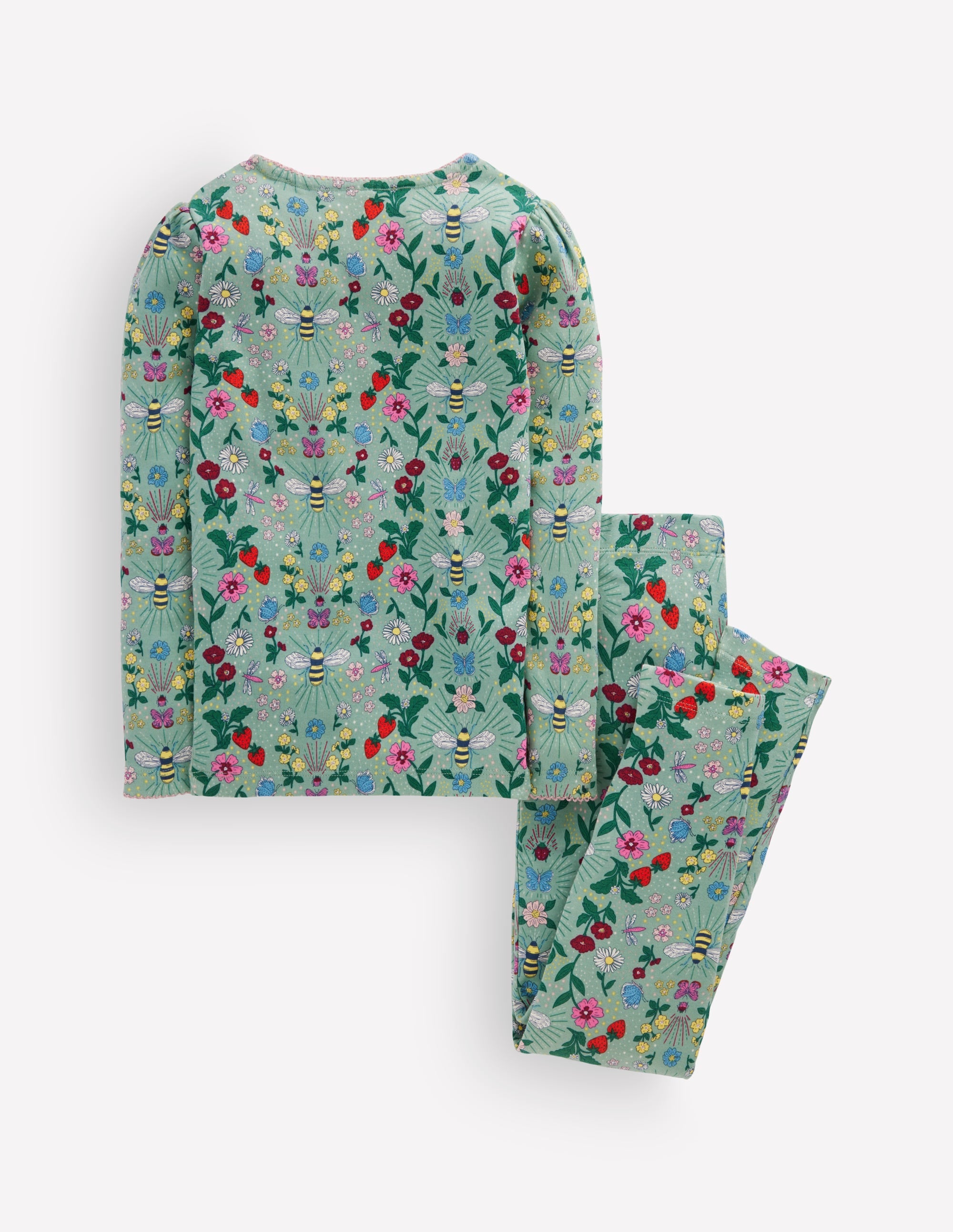 Snug Long John Pyjamas-Bee Garden - Image 2