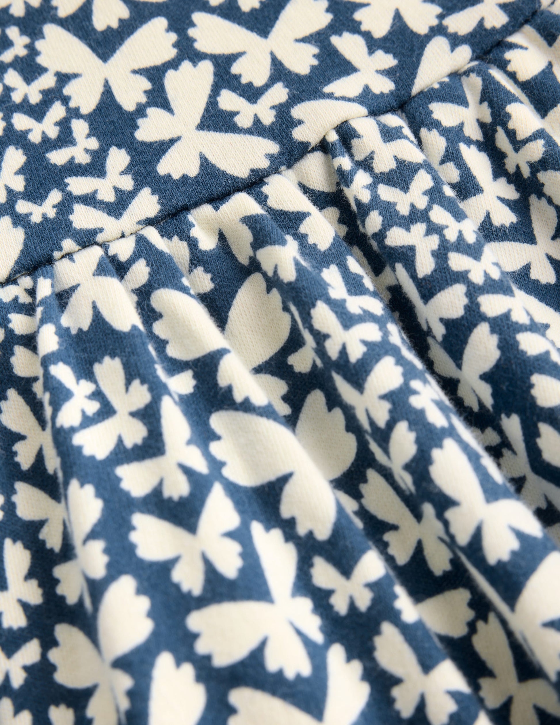 Twirly Jersey Dress-Blue Butterfly-3