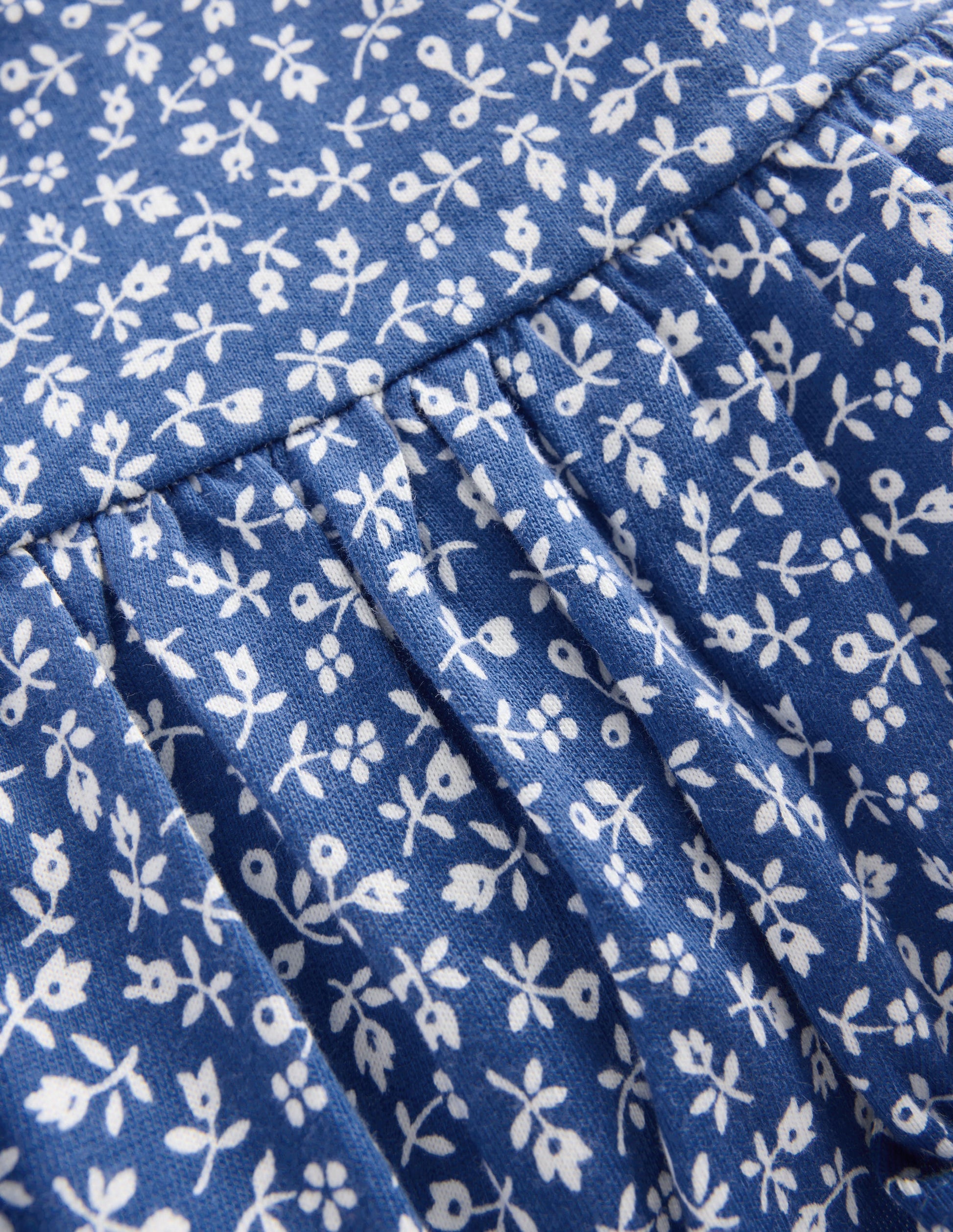 Short Sleeve Peplum Top-Bluejay Ditsy Floral-3