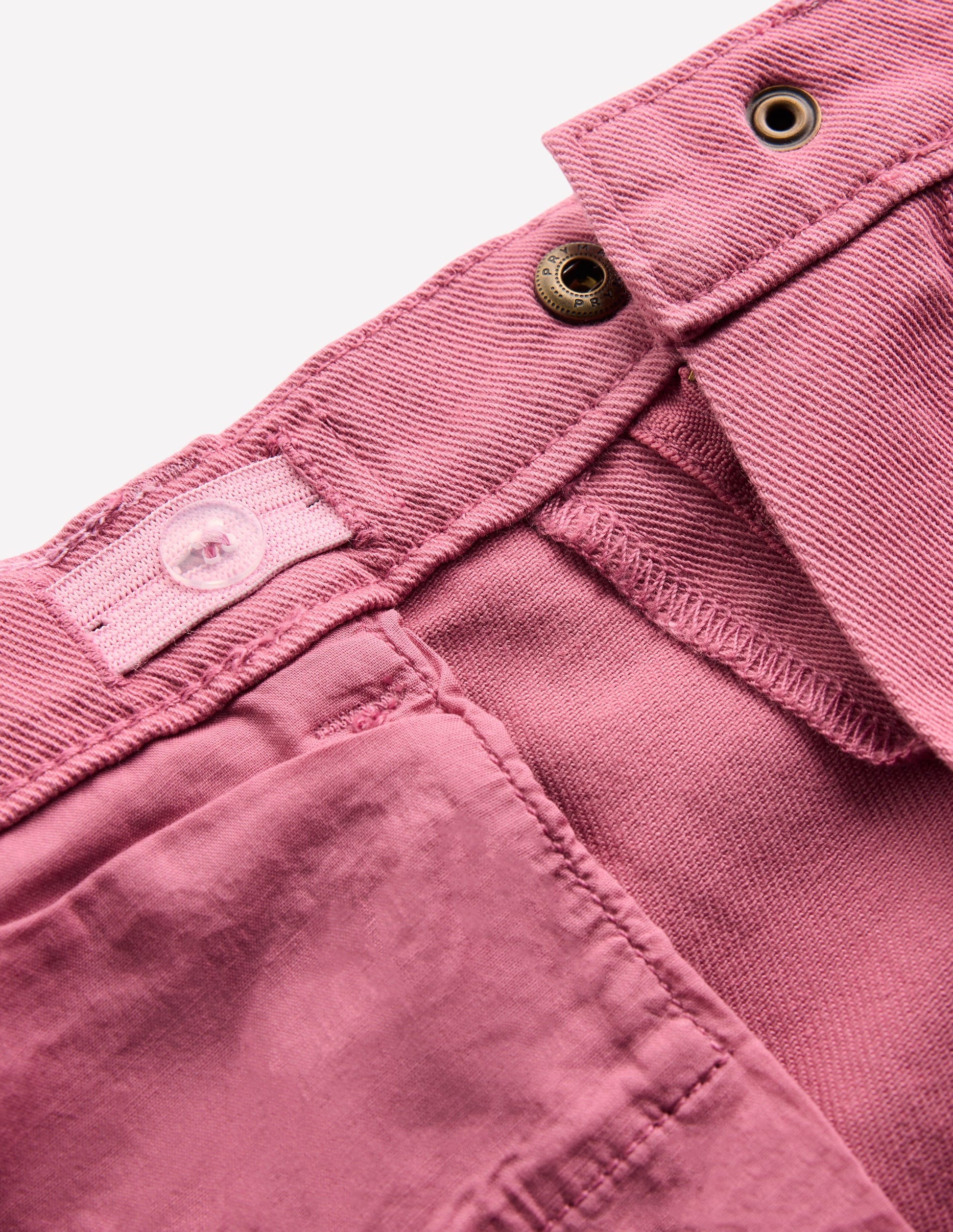 Frill Hem Denim Skirt-Pink Heather-4
