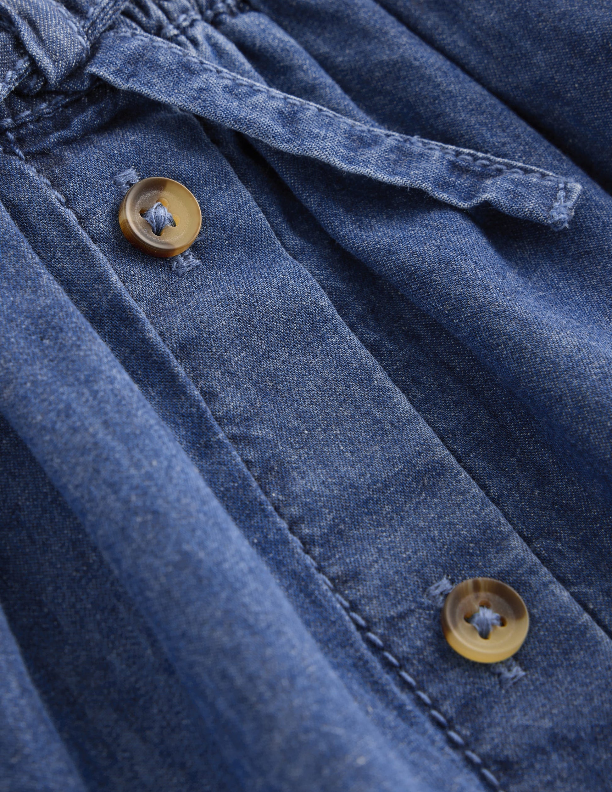 Woven Button-through Skirt-Mid Wash-6