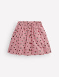 Woven Button-Through Skirt-Vintage Pink Ditsy Floral