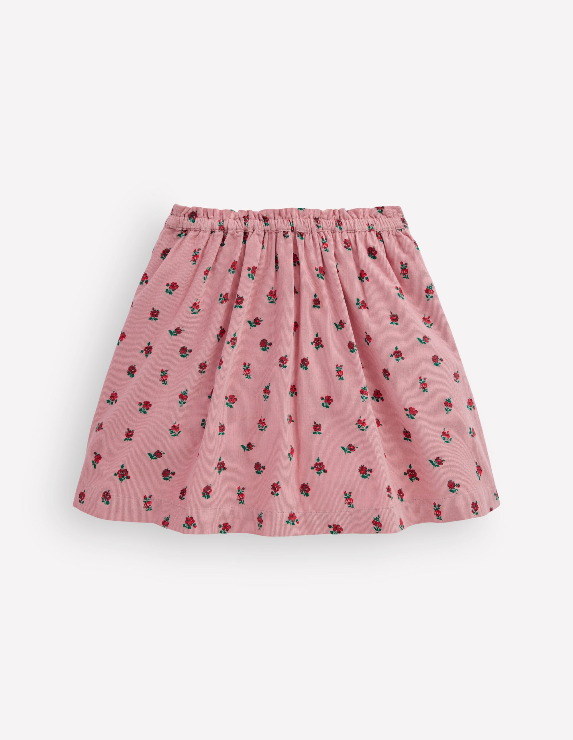 Woven Button-Through Skirt-Vintage Pink Ditsy Floral - Image 2