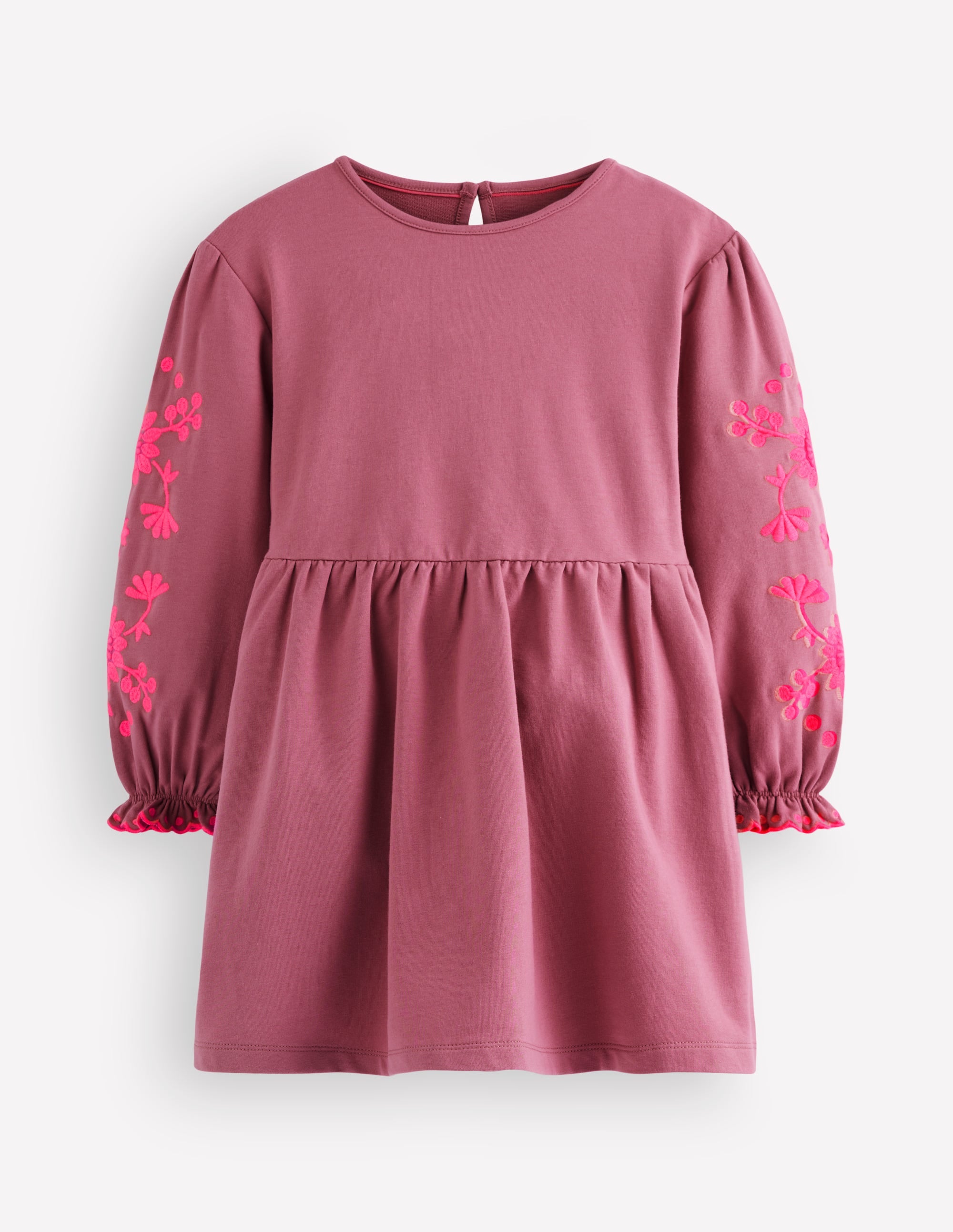 Embroidered Sleeve Dress-Spring Blossom Pink - Image 2