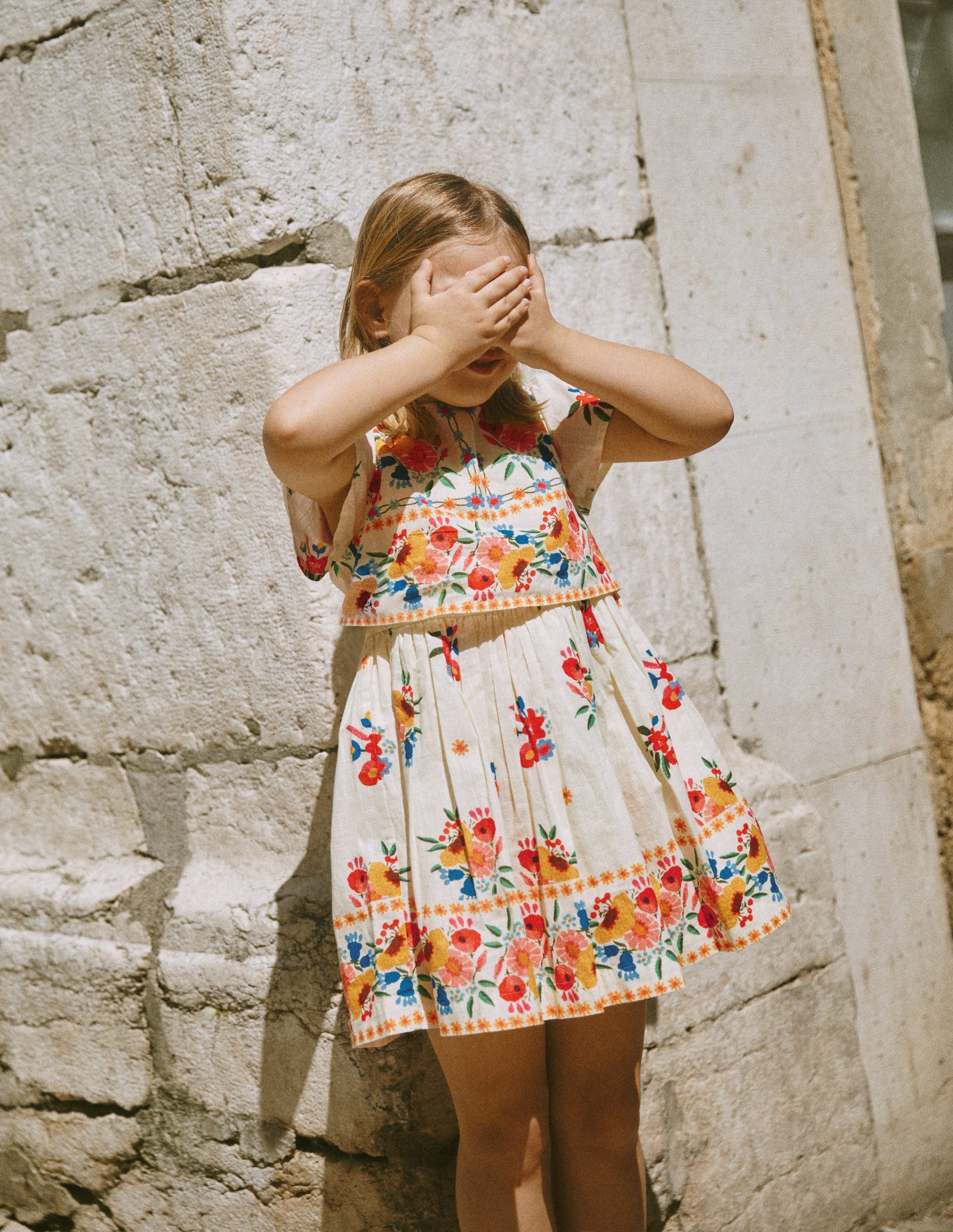 Pretty Cape Dress-Multi Vintage Floral Placement-4