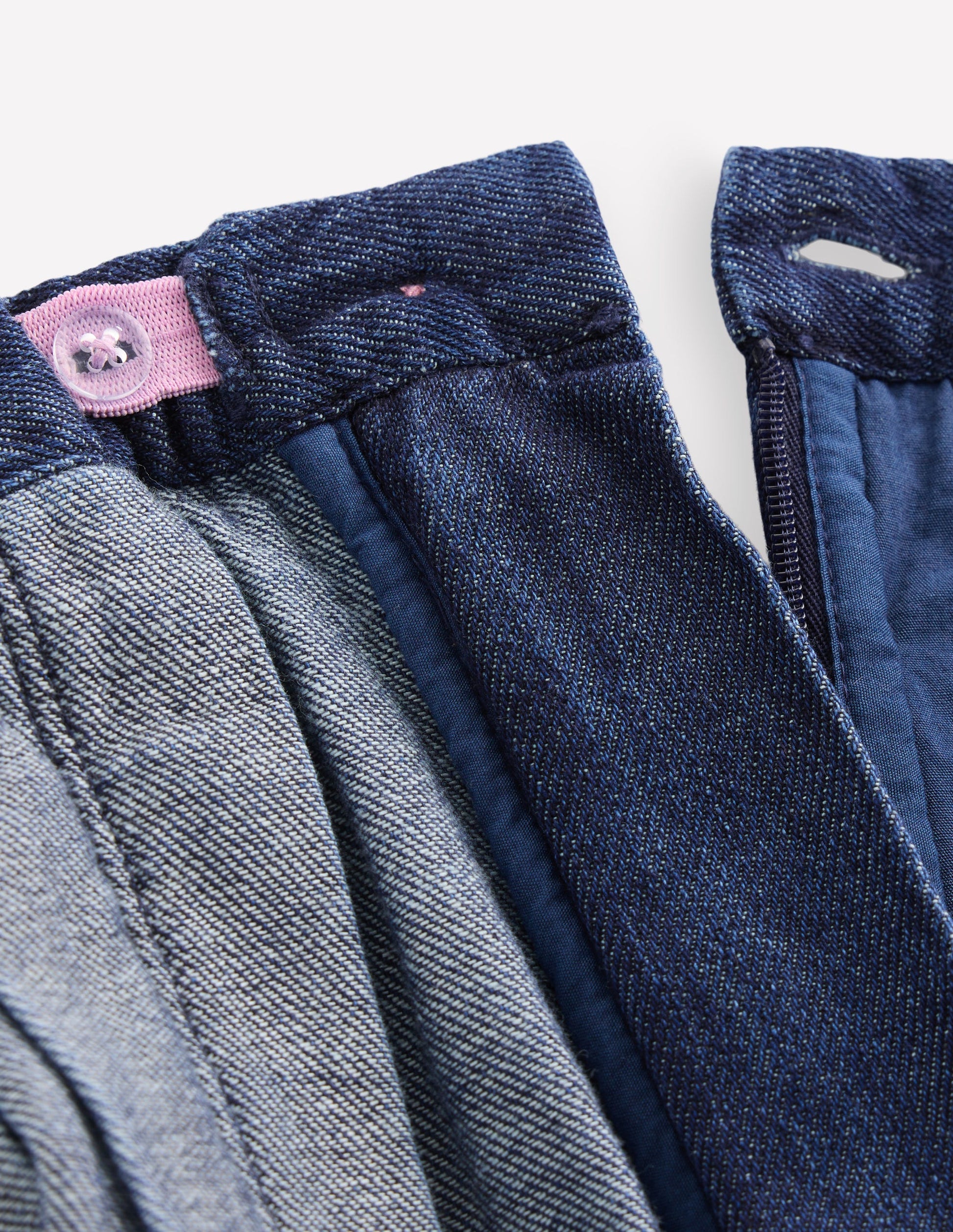 Pleated Skort-Denim-7