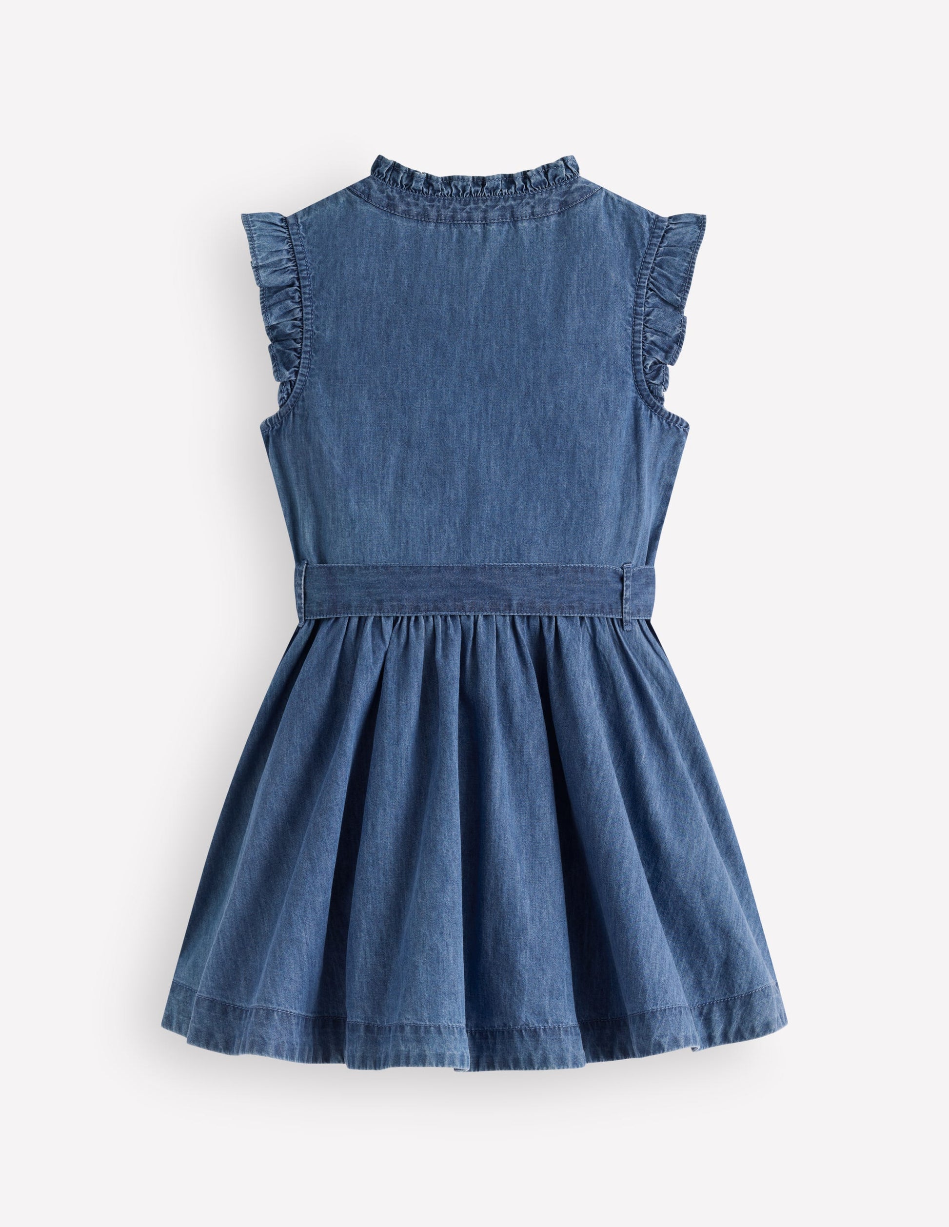 Ruffle Shirt Dress-Mid Vintage-2
