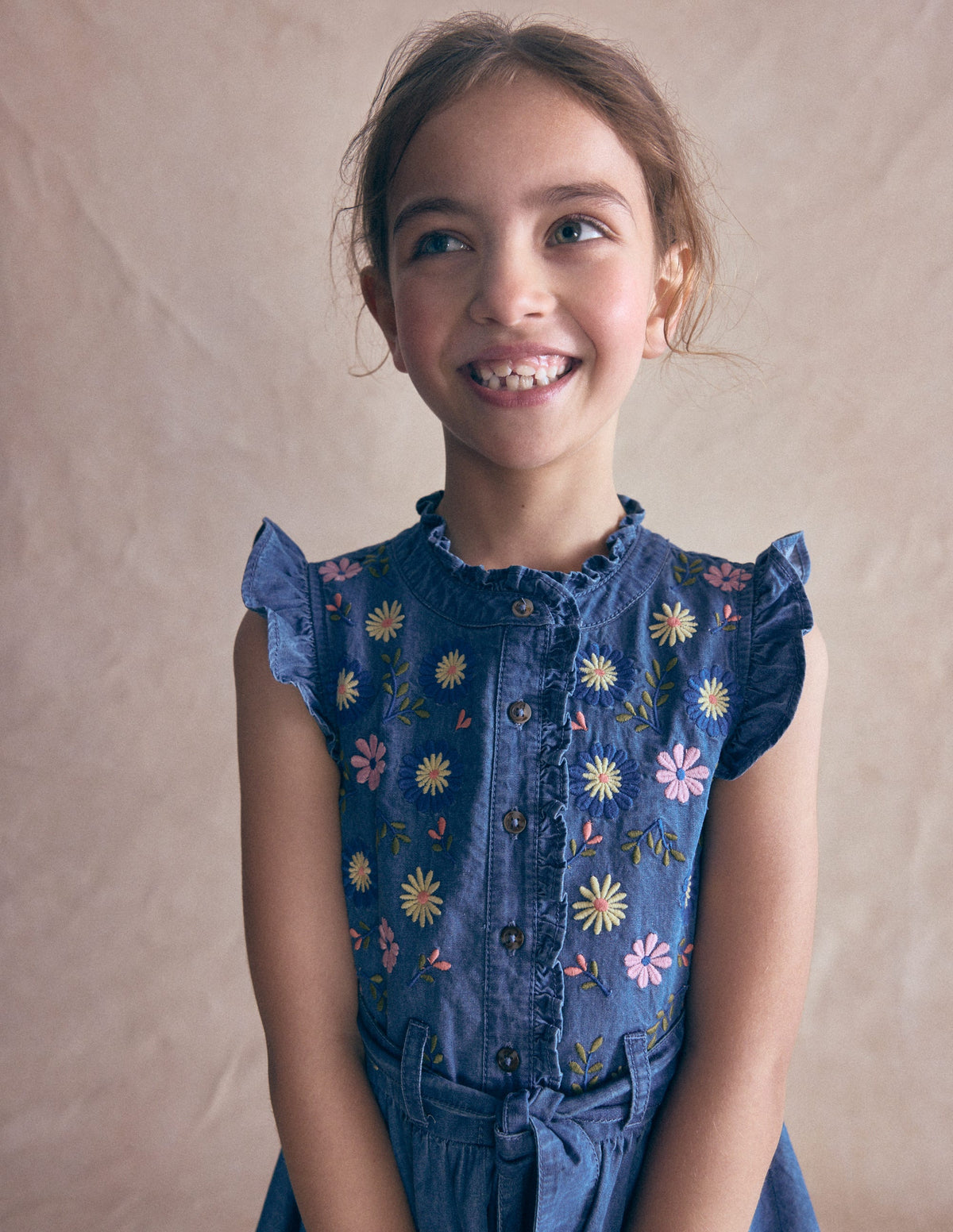 Ruffle Shirt Dress-Mid Vintage-4