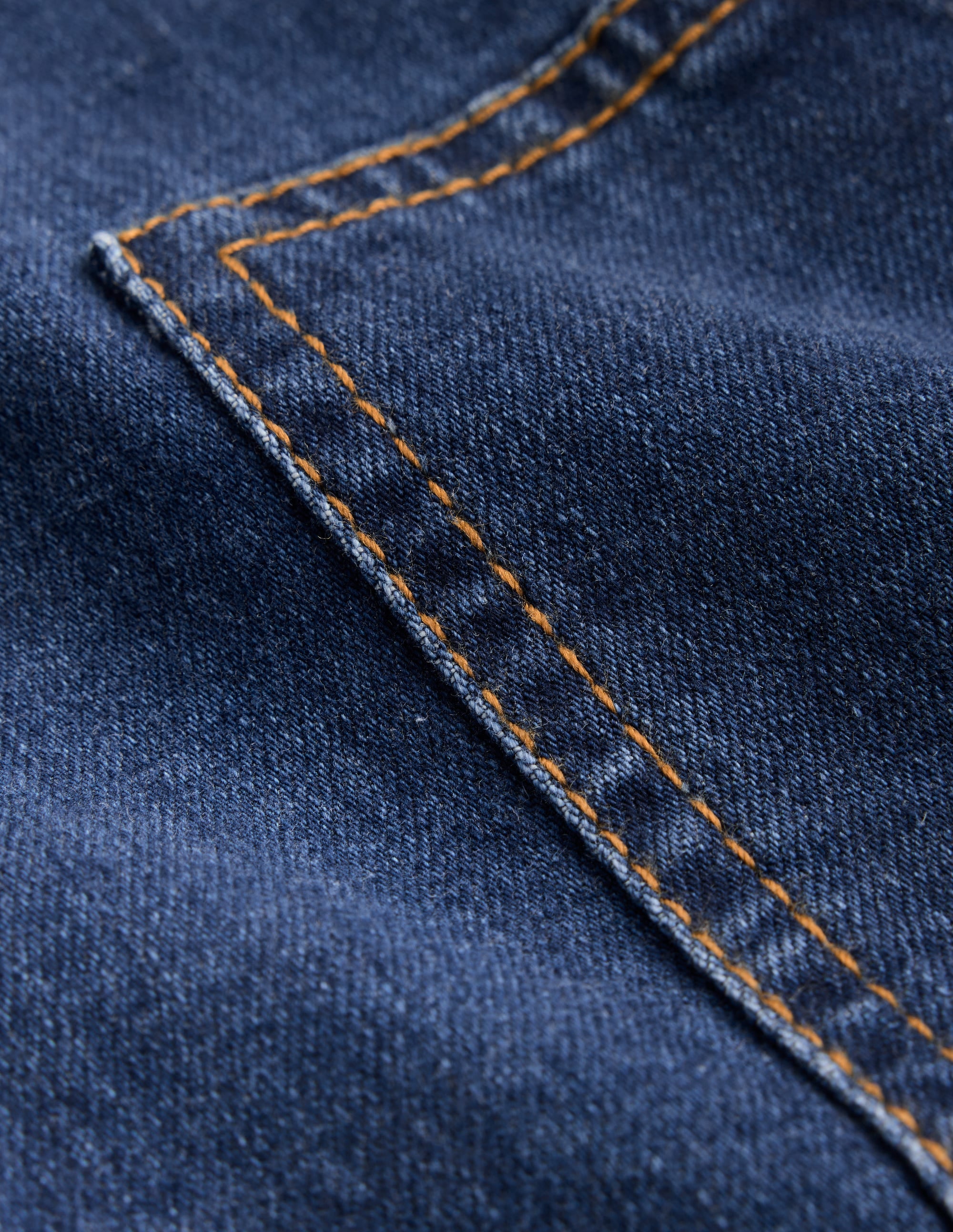 Adeline A-Line Dungaree Dress-Plain Denim - Image 3