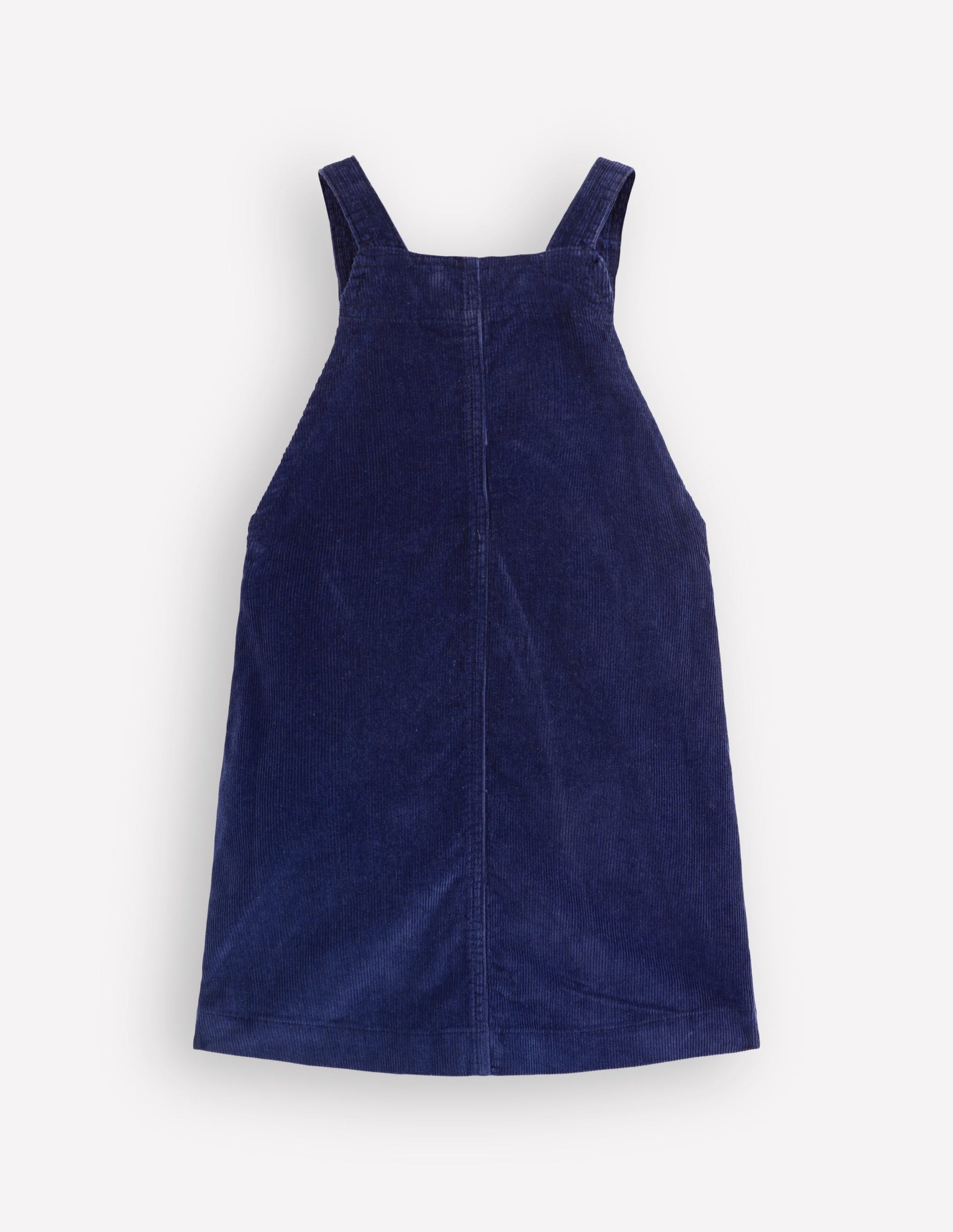 Adeline A-Line Dungarees Dress-Navy Cord-2