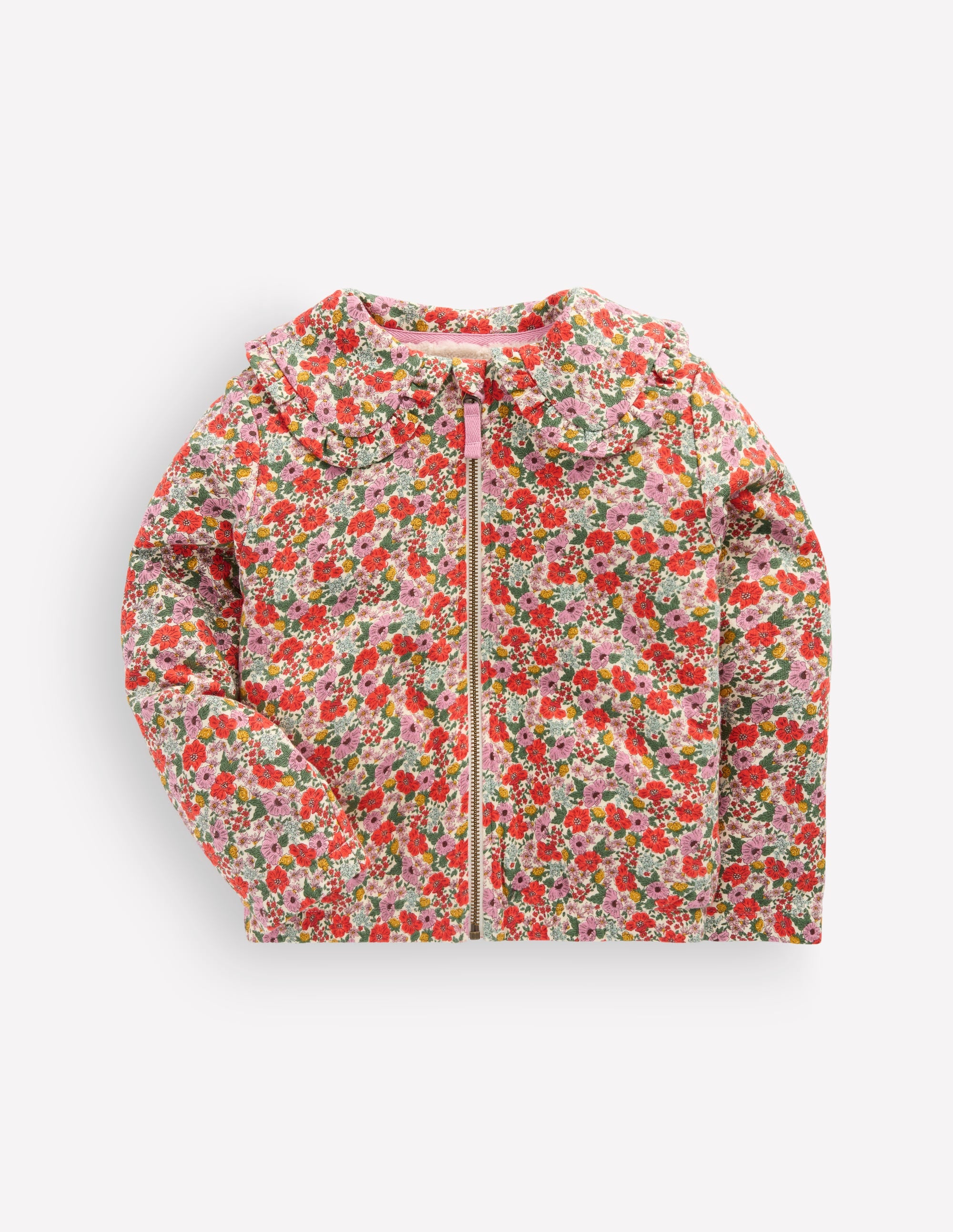 Printed Collared Zip-through-Floral - Image 2