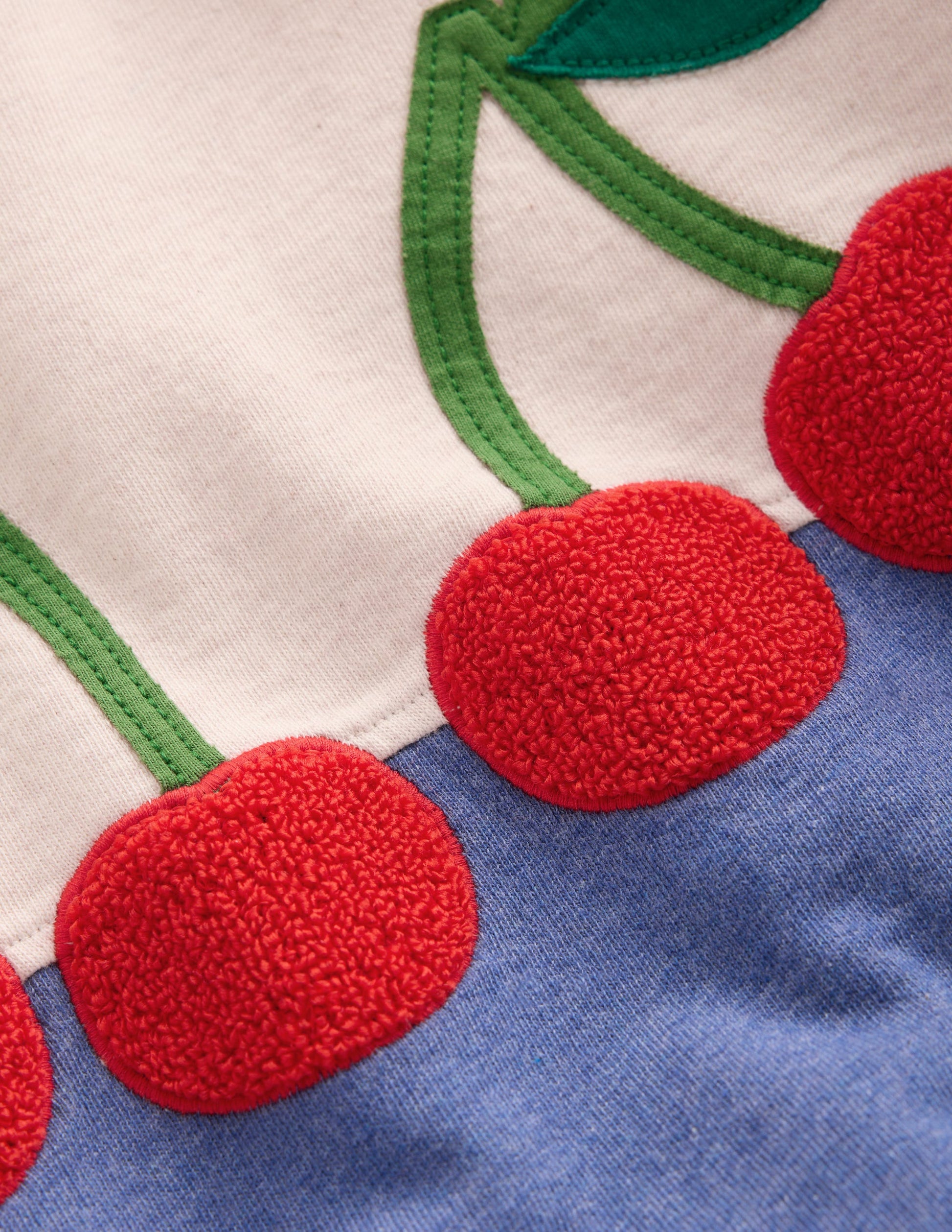 Bobbie Appliqué Sweatshirt-Oatmeal Marl Cherries-4