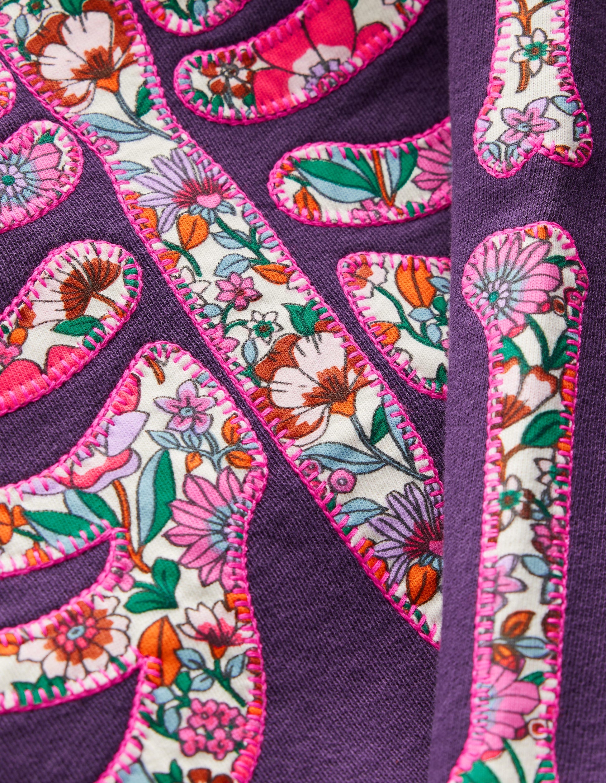 Bobbie Appliqué Sweatshirt-Calla Lily Purple Skeleton-5