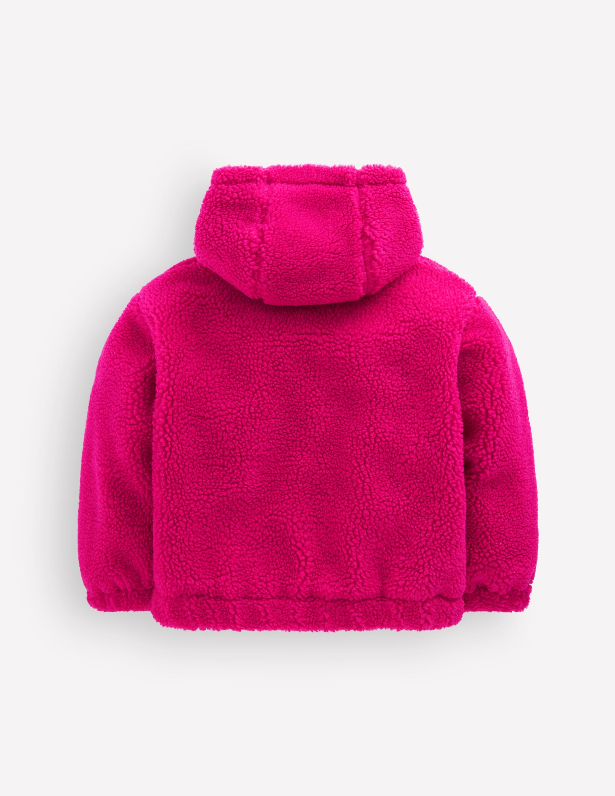Relaxed Borg Zip-Through-Fuchsia Purple - Image 2