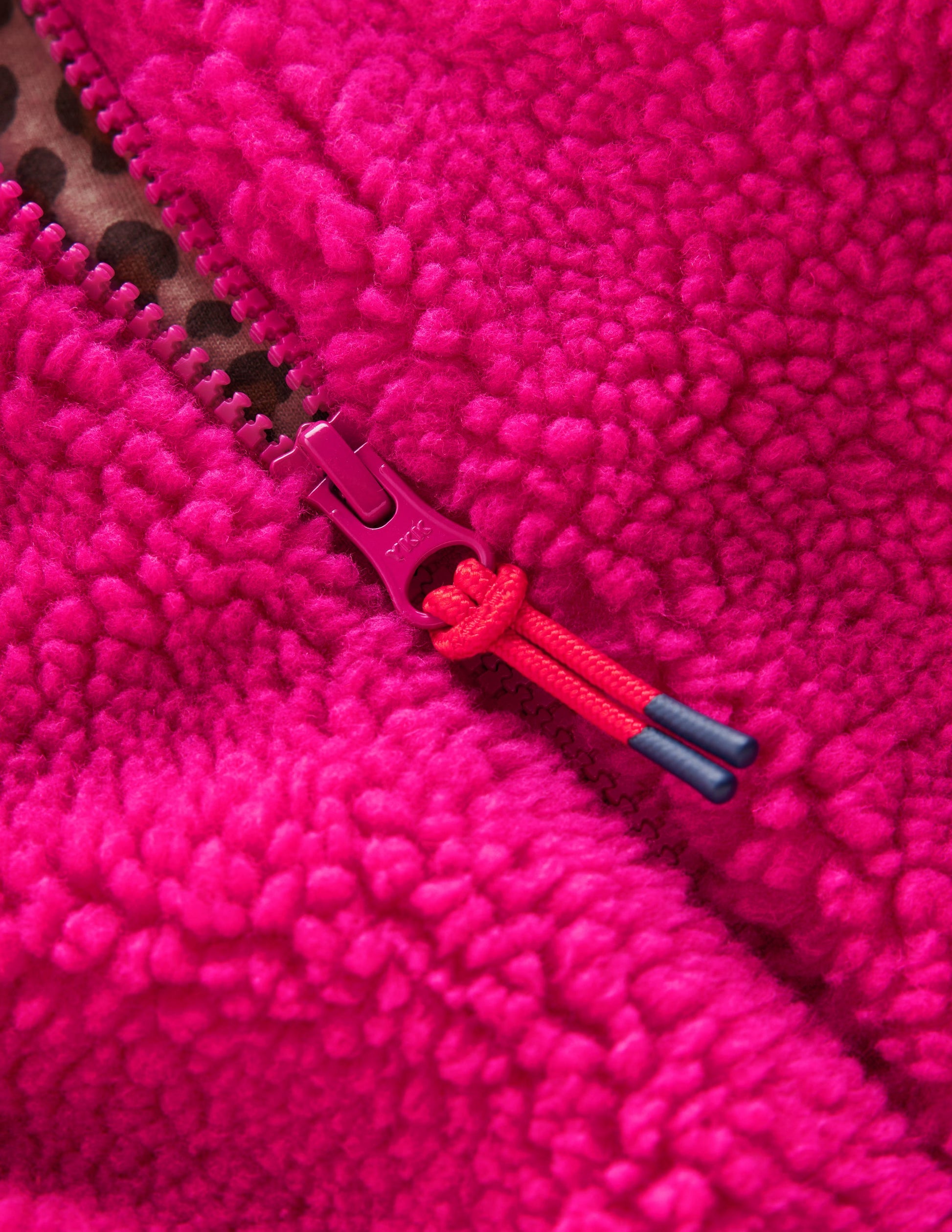 Relaxed Borg Zip-Through-Fuchsia Purple-3
