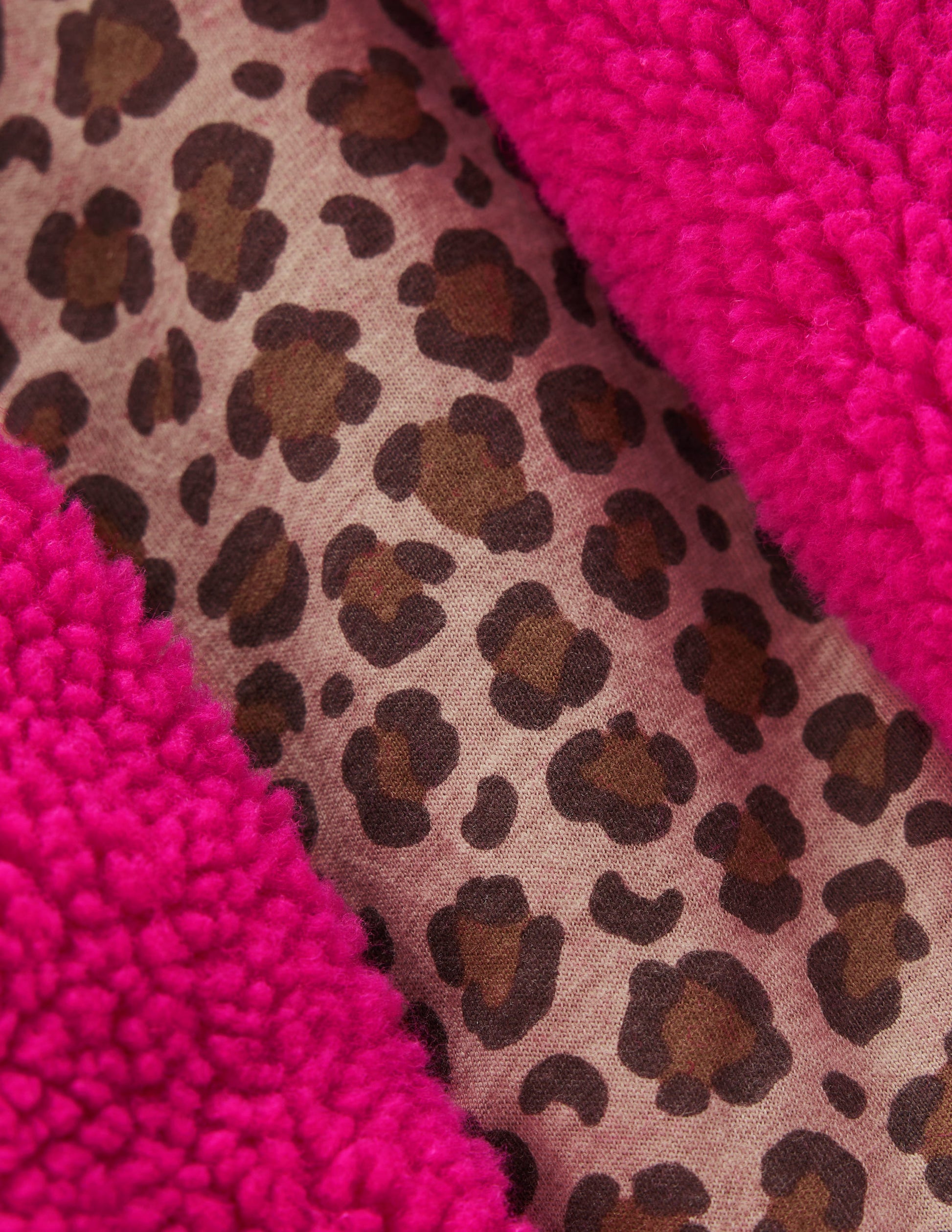 Relaxed Borg Zip-Through-Fuchsia Purple-5