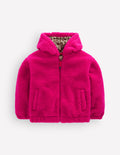 Relaxed Borg Zip-Through-Fuchsia Purple