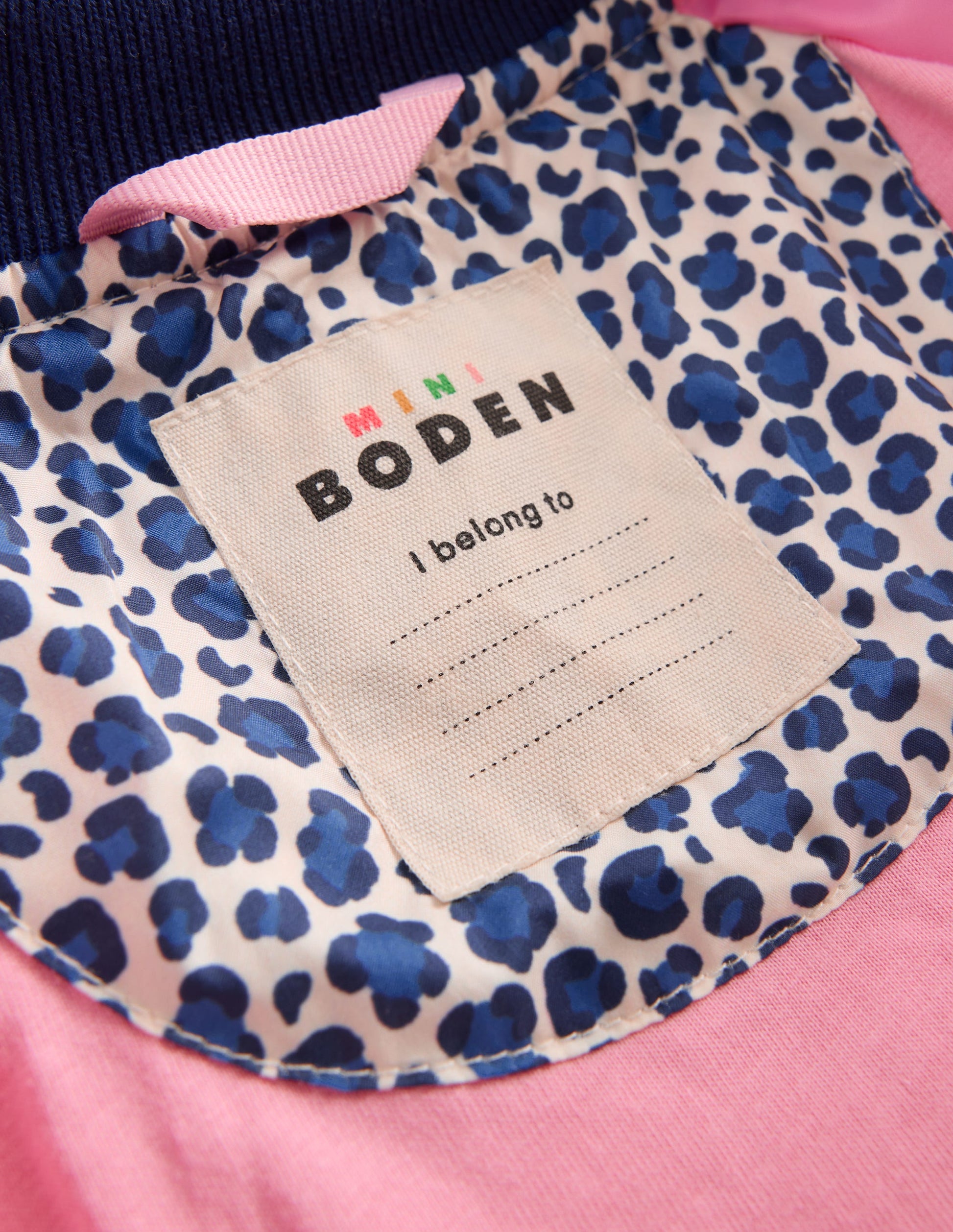 Quilted Bomber Jacket-Calico White/ Blue Leopard-3