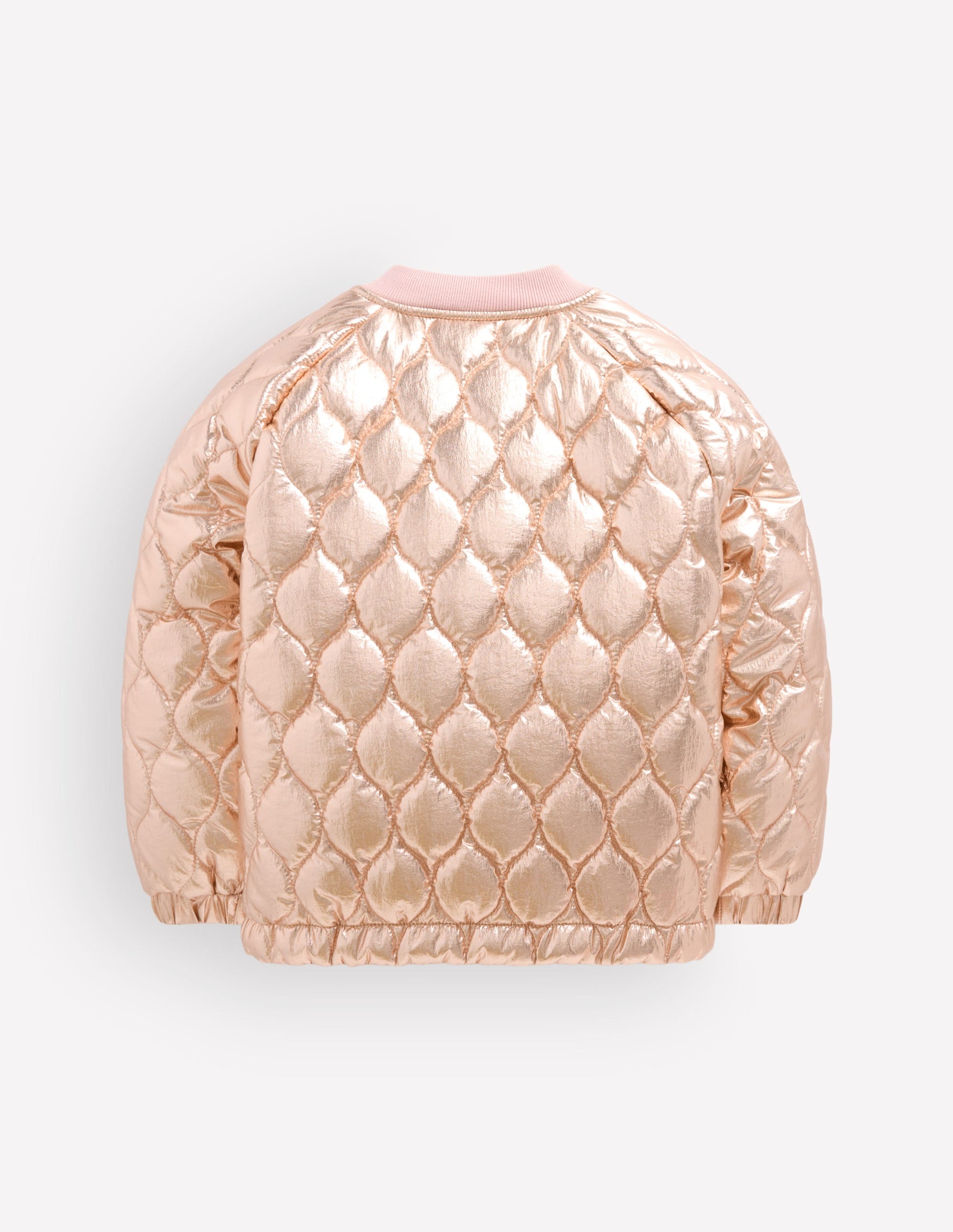 Quilted Bomber Jacket-Gold Metallic-3