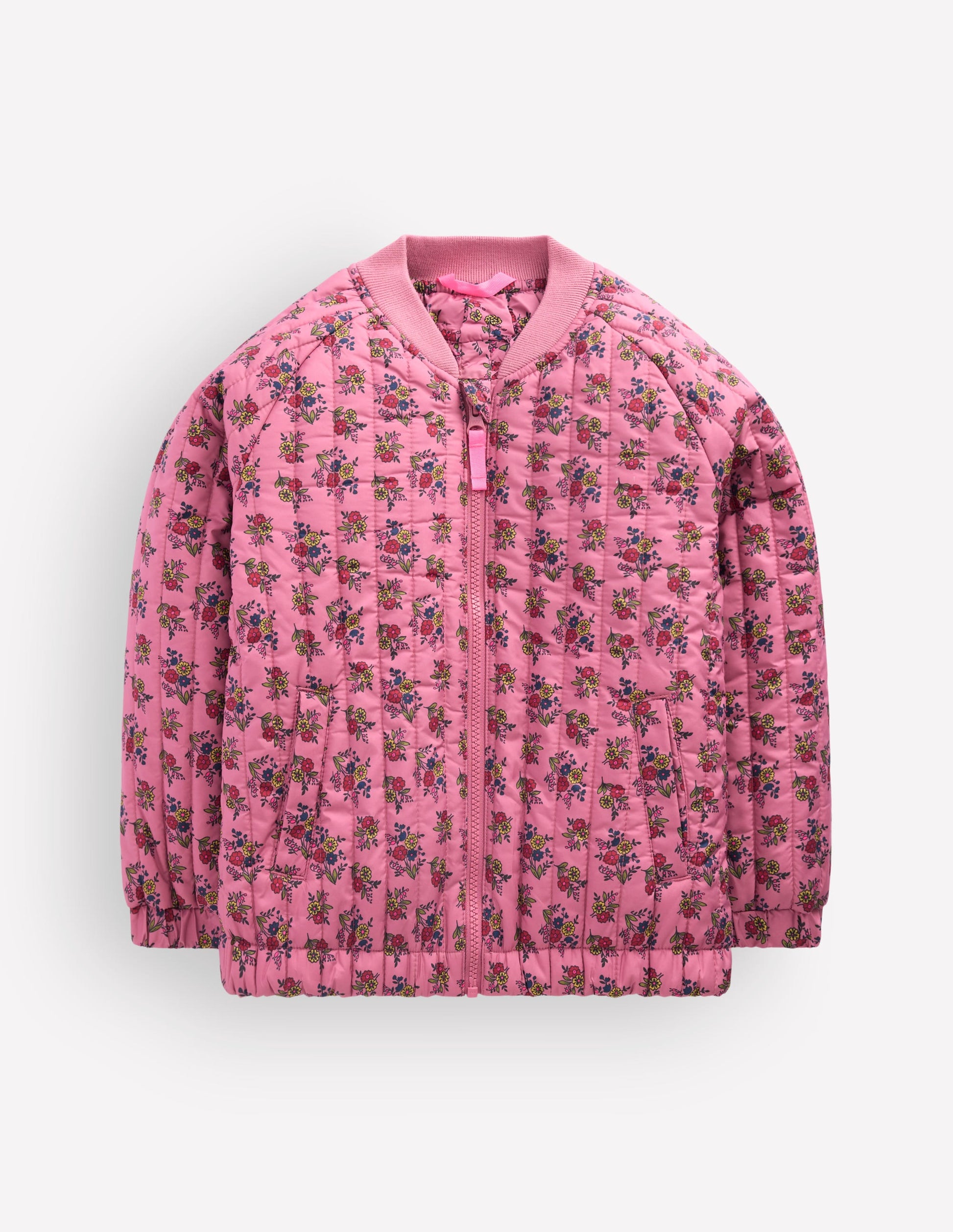 Quilted Bomber Jacket-Vintage Rose Sprouting Garden-1