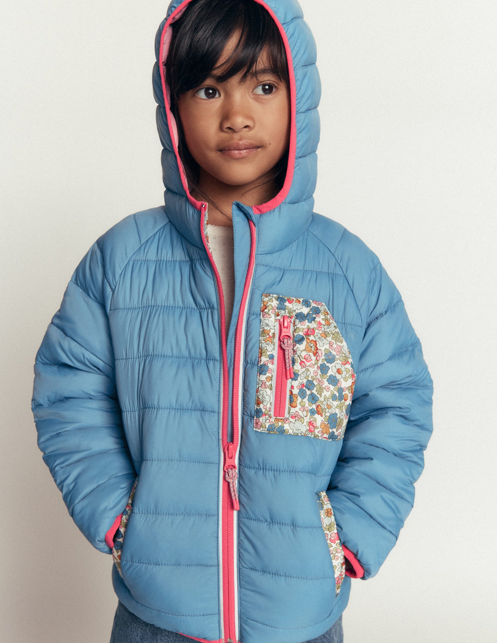 Pack-away Padded Jacket-Blue-2