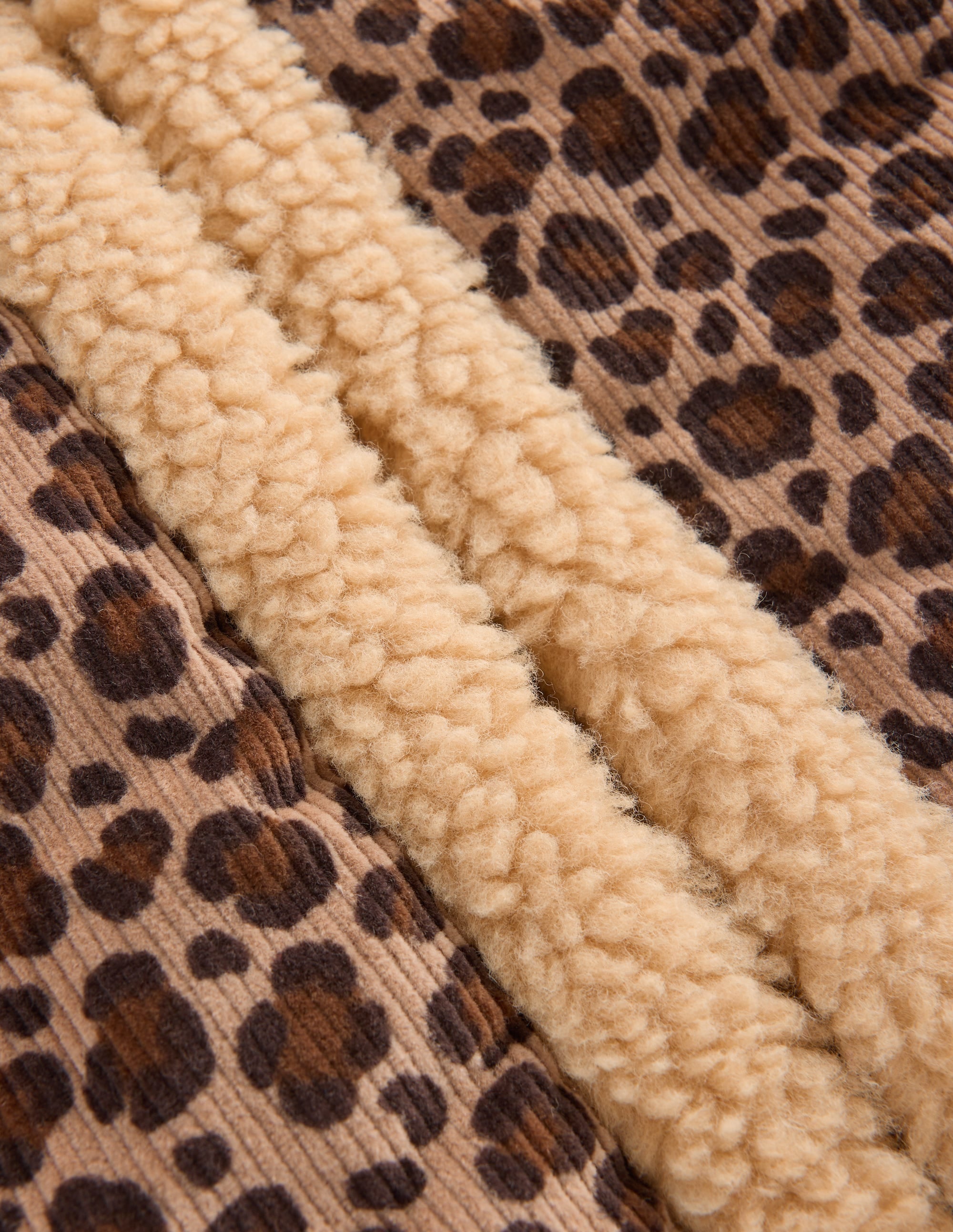 Borg Trim Gilet-Brown Leopard - Image 3